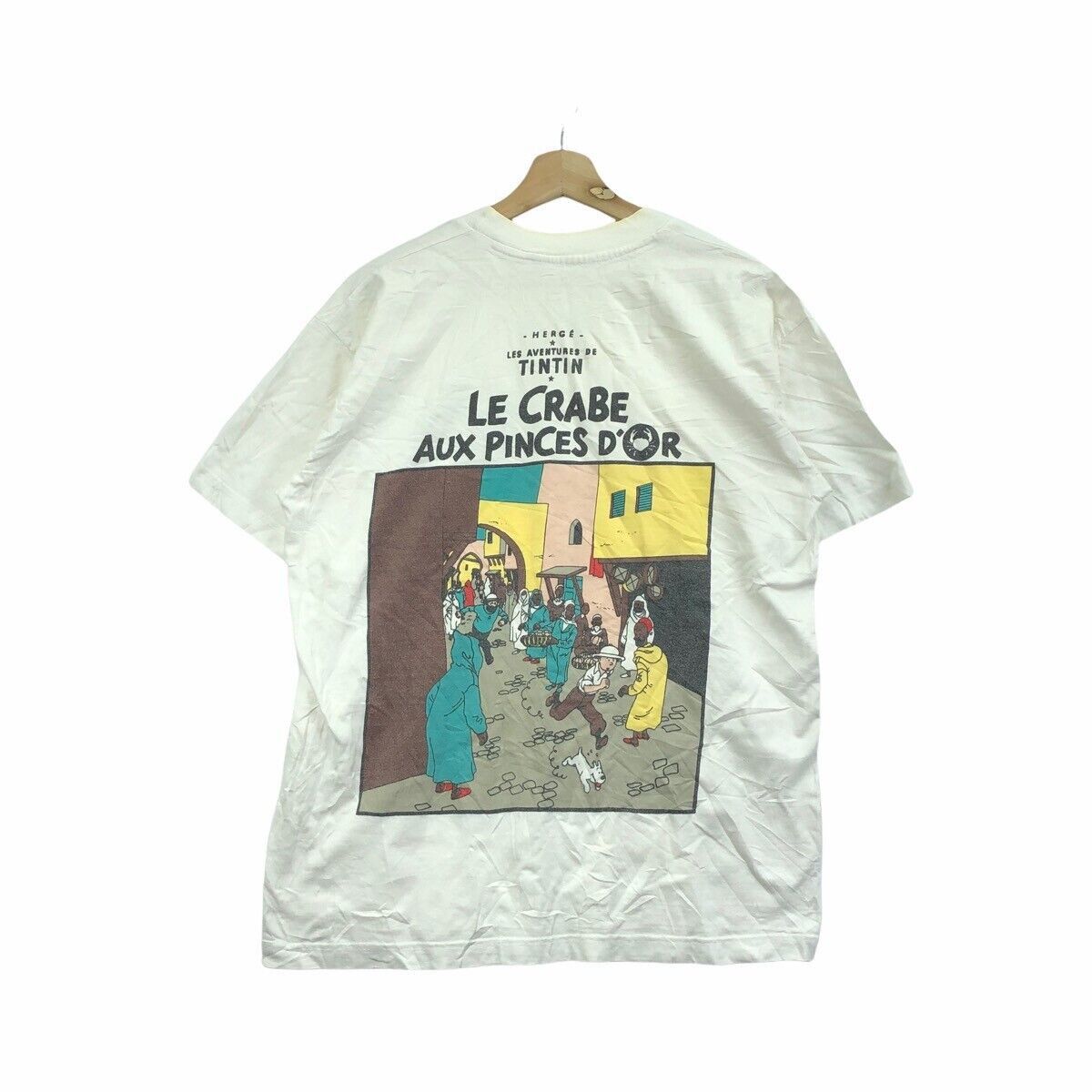 Vtg 90’ THE ADVENTURE OF TINTIN Crab Golden Claws Tee Shirt