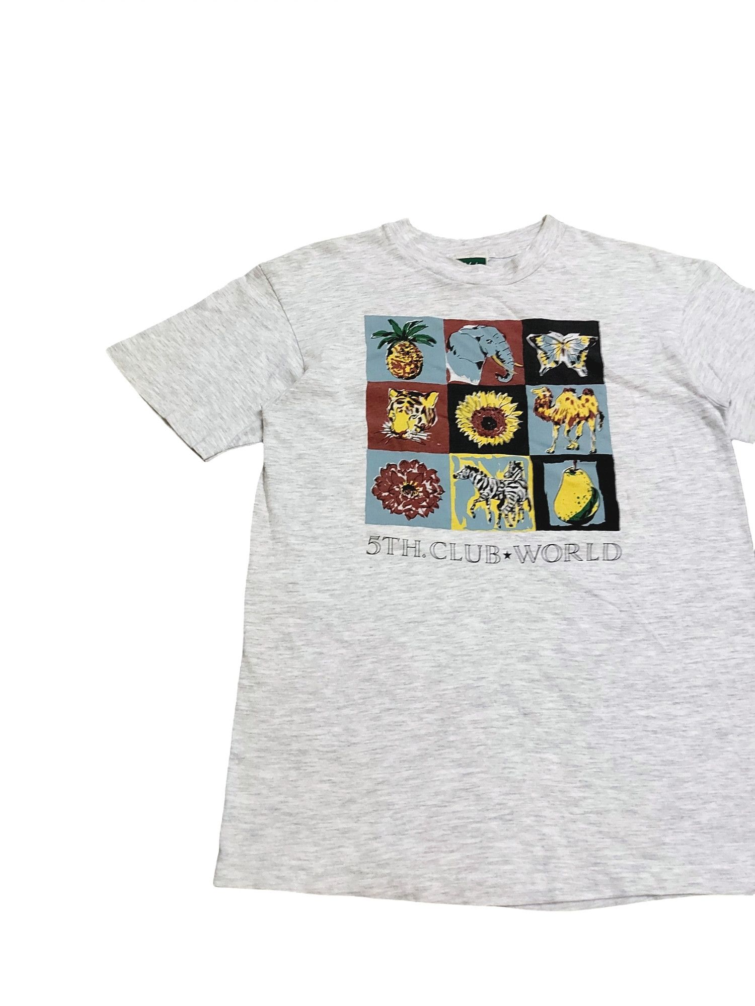 Art Comes First × Vintage RARE!VTG 80s FIFTH CLUB "FIFTH CLUB WORLD"ART SINGLE STITCH Size US XS / EU 42 / 0 - 3 Thumbnail