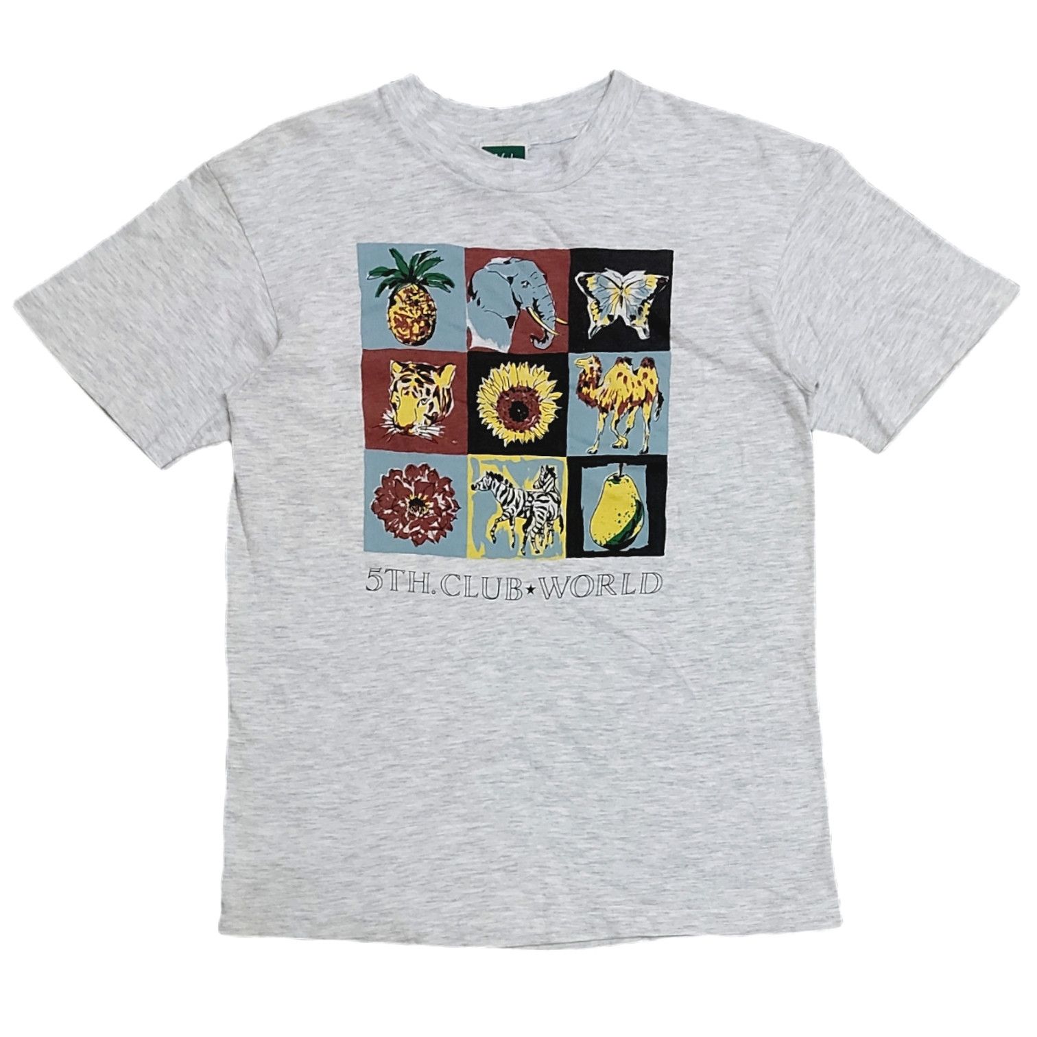 Art Comes First × Vintage RARE!VTG 80s FIFTH CLUB "FIFTH CLUB WORLD"ART SINGLE STITCH Size US XS / EU 42 / 0 - 1 Thumbnail