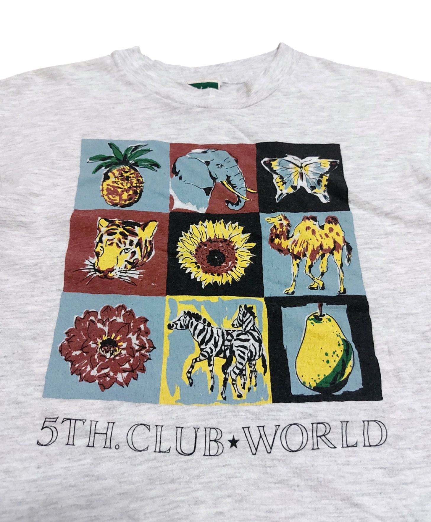 Art Comes First × Vintage RARE!VTG 80s FIFTH CLUB "FIFTH CLUB WORLD"ART SINGLE STITCH Size US XS / EU 42 / 0 - 5 Thumbnail