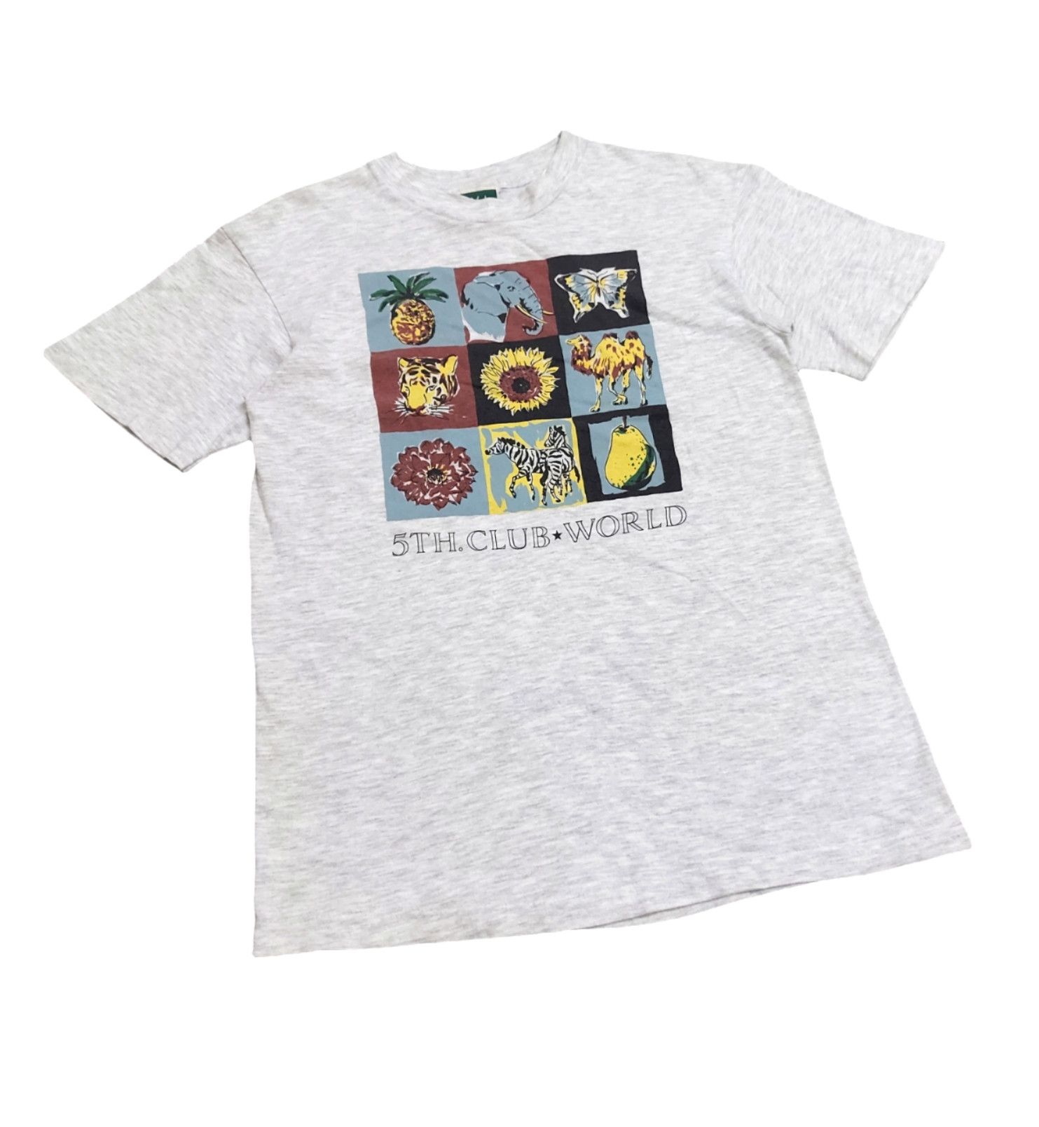 Art Comes First × Vintage RARE!VTG 80s FIFTH CLUB "FIFTH CLUB WORLD"ART SINGLE STITCH Size US XS / EU 42 / 0 - 4 Thumbnail