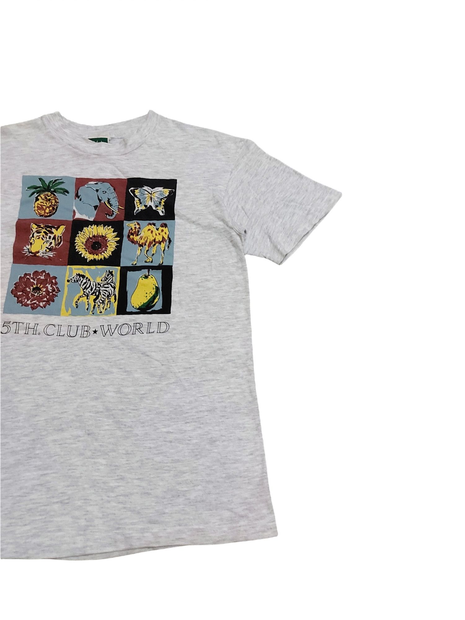 Art Comes First × Vintage RARE!VTG 80s FIFTH CLUB "FIFTH CLUB WORLD"ART SINGLE STITCH Size US XS / EU 42 / 0 - 2 Thumbnail