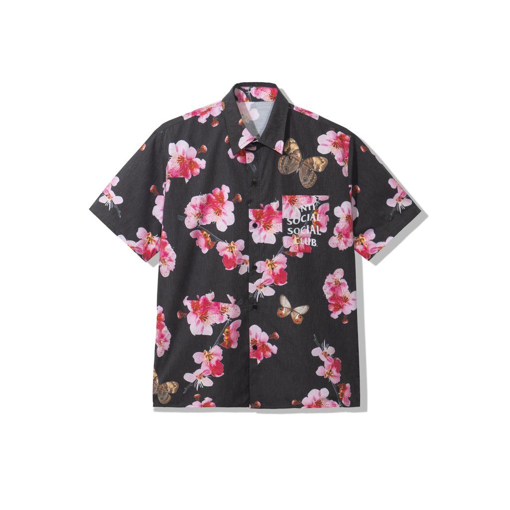 Anti Social Social Club DS White ASSC KKOCH Butterfly Woody Black Button Up Shirt Size US XL / EU 56 / 4 - 3 Thumbnail