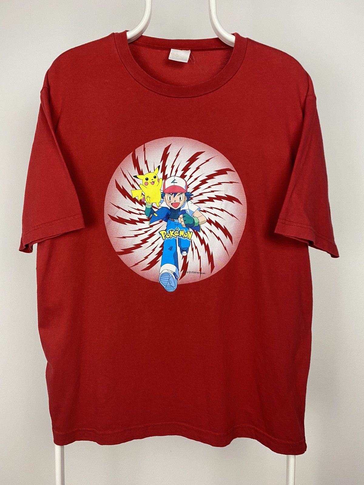 Pokemon × Vintage Pokémon vintage red T-shirt 2000 Nintendo Ash Pikachu Size US M / EU 48-50 / 2 - 1 Thumbnail