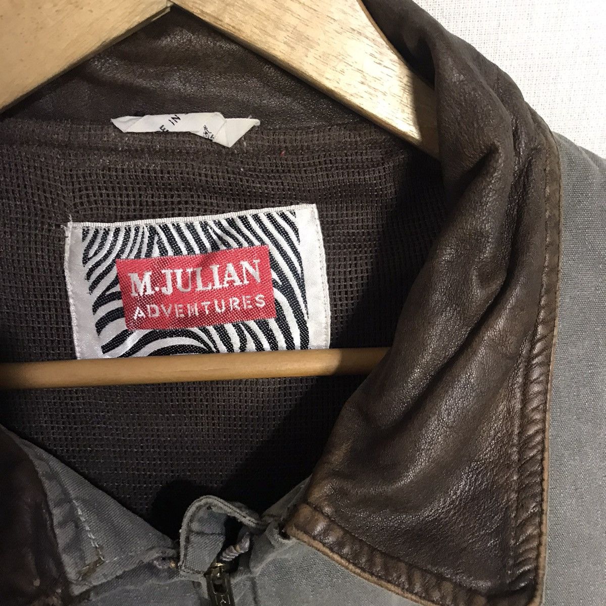 M. Julian M julian leather collar cotton jacket Size US M / EU 48-50 / 2 - 6 Thumbnail