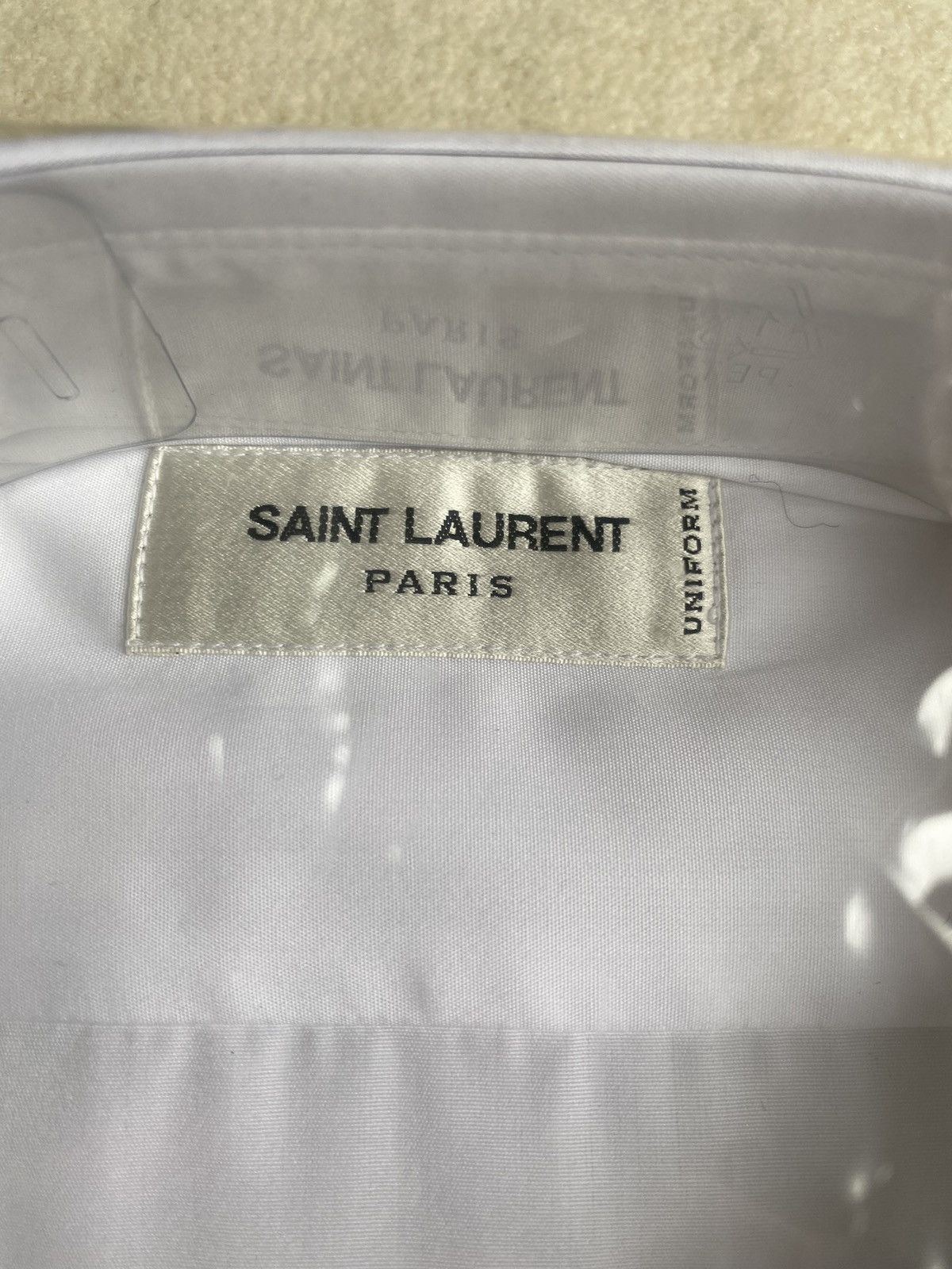 Saint Laurent Paris $760 sz 39 SS23 BNWT Saint Laurent white shirt cotton poplin Size 40R - 11 Thumbnail