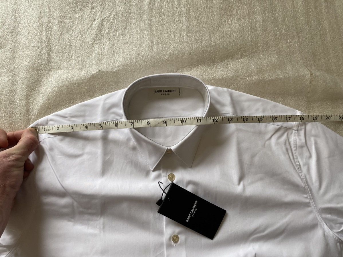 Saint Laurent Paris $760 sz 39 SS23 BNWT Saint Laurent white shirt cotton poplin Size 40R - 7 Thumbnail