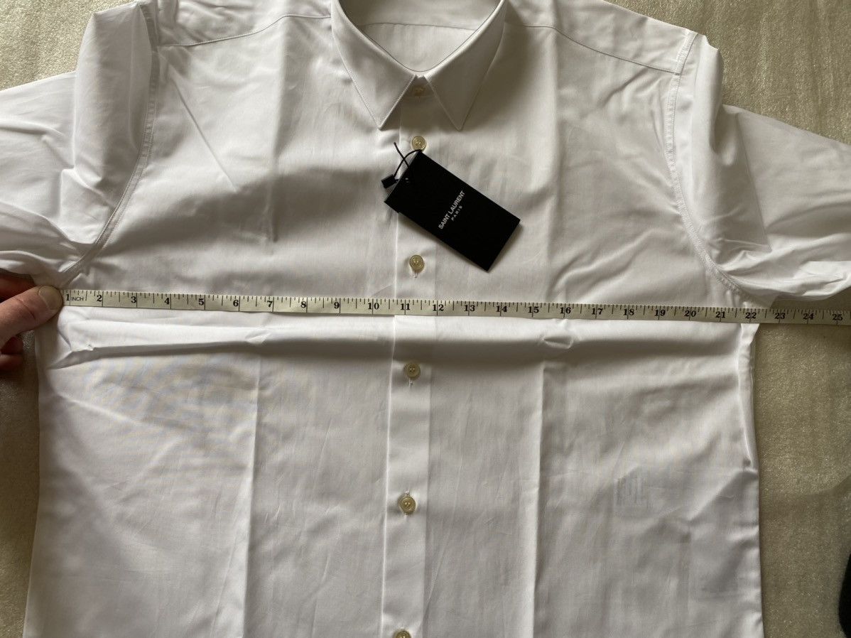 Saint Laurent Paris $760 sz 39 SS23 BNWT Saint Laurent white shirt cotton poplin Size 40R - 6 Thumbnail