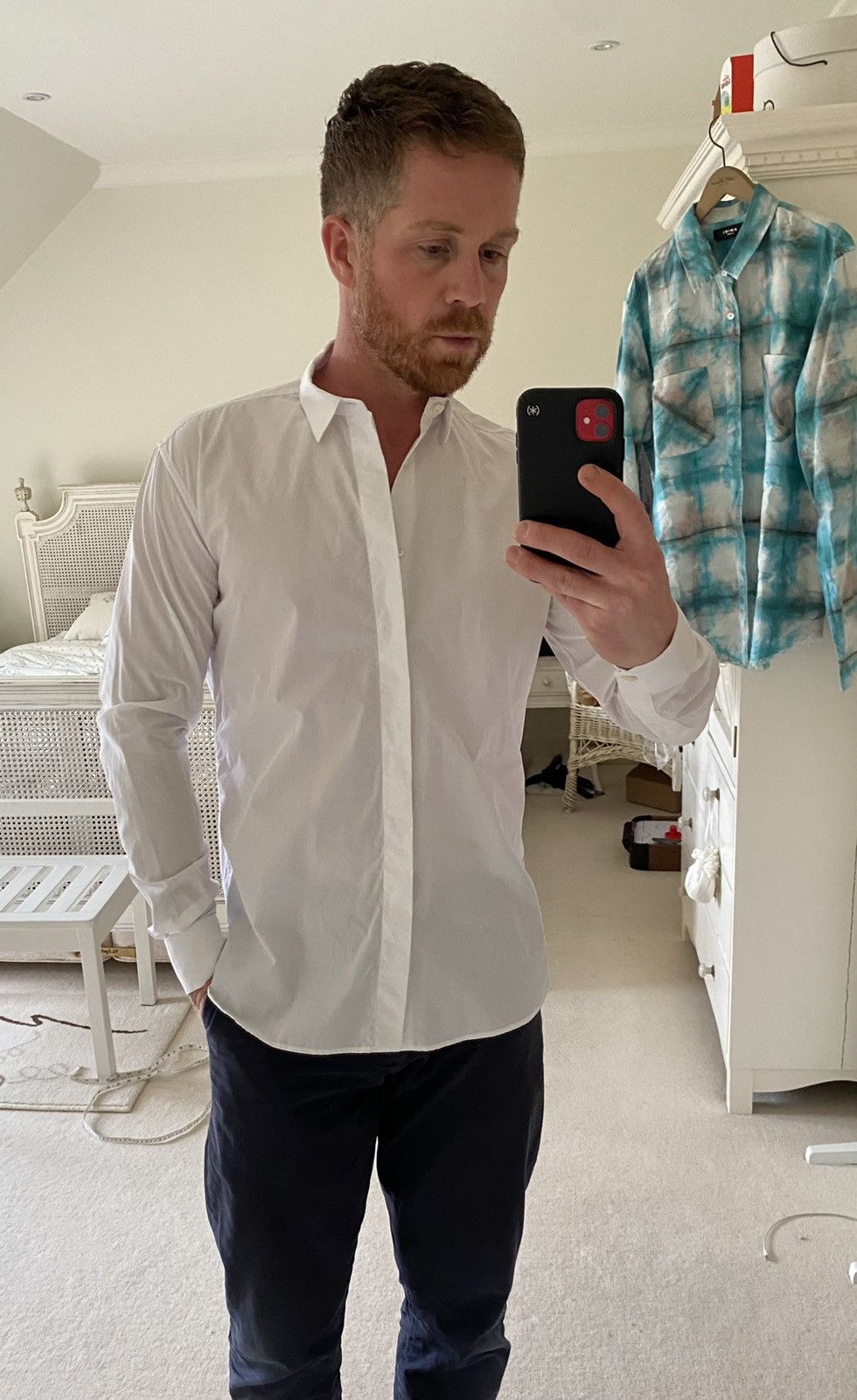 Saint Laurent Paris $760 sz 39 SS23 BNWT Saint Laurent white shirt cotton poplin Size 40R - 3 Thumbnail