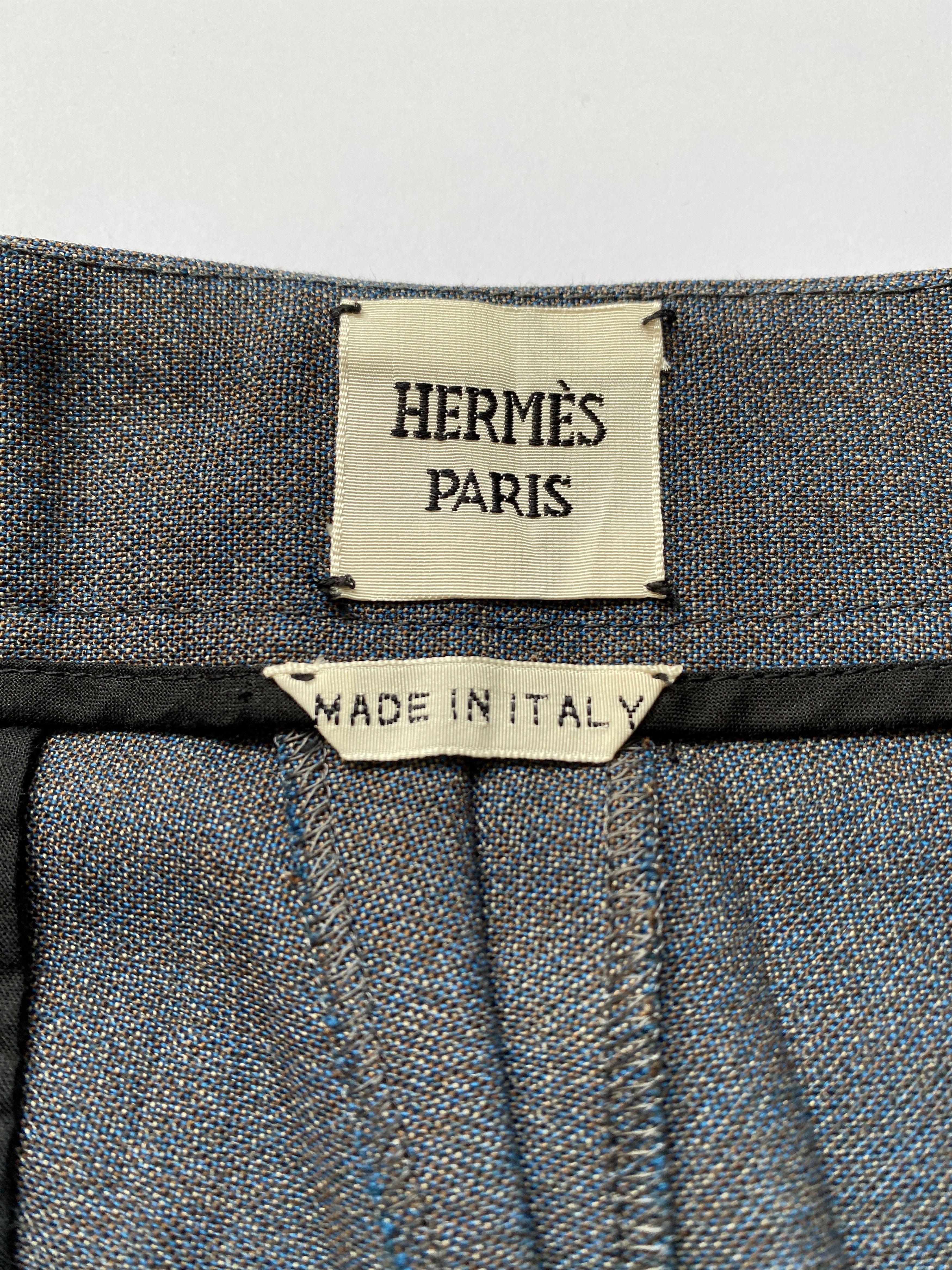 Hermes ⚡️QUICK SALE⚡️Hermès Grey Pants with Gold/Blue Reflections Size 28" / US 6 / IT 42 - 3 Thumbnail
