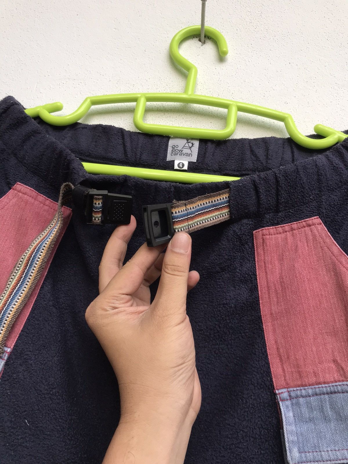 Japanese Brand × go slow caravan Go Slow Caravan Patchwork Bush Pants Fleece Size US 30 / EU 46 - 13 Thumbnail