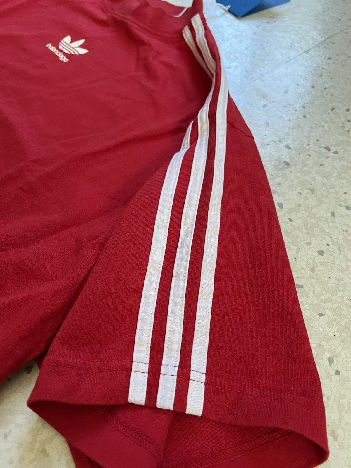 Adidas × Balenciaga Sz2 Red Striped Shirt Size US M / EU 48-50 / 2 - 6 Thumbnail