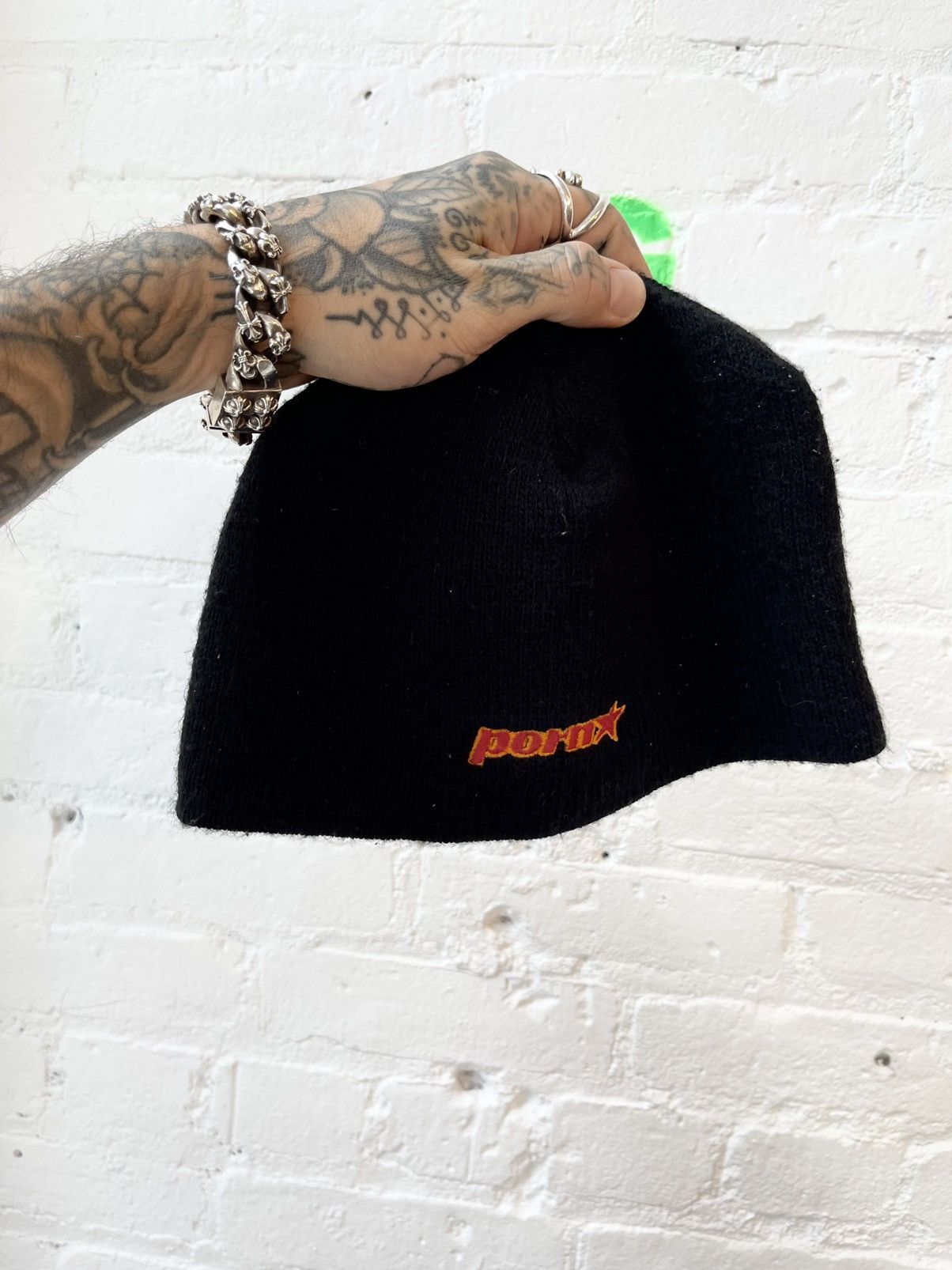 Vintage 90s PORNSTAR BRAND PORN BEANIE HAT BLACK | Grailed