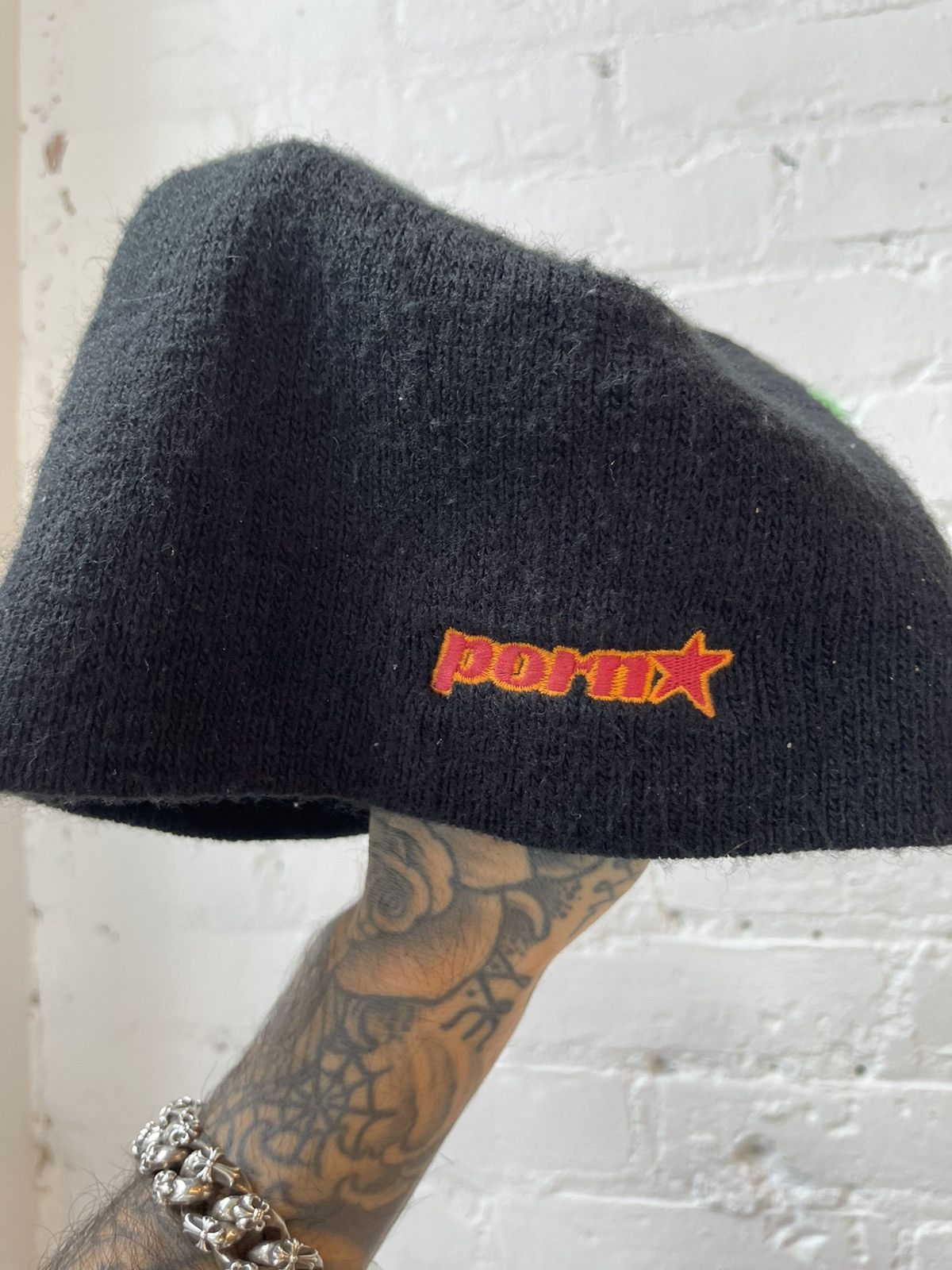 Vintage 90s PORNSTAR BRAND PORN BEANIE HAT BLACK | Grailed