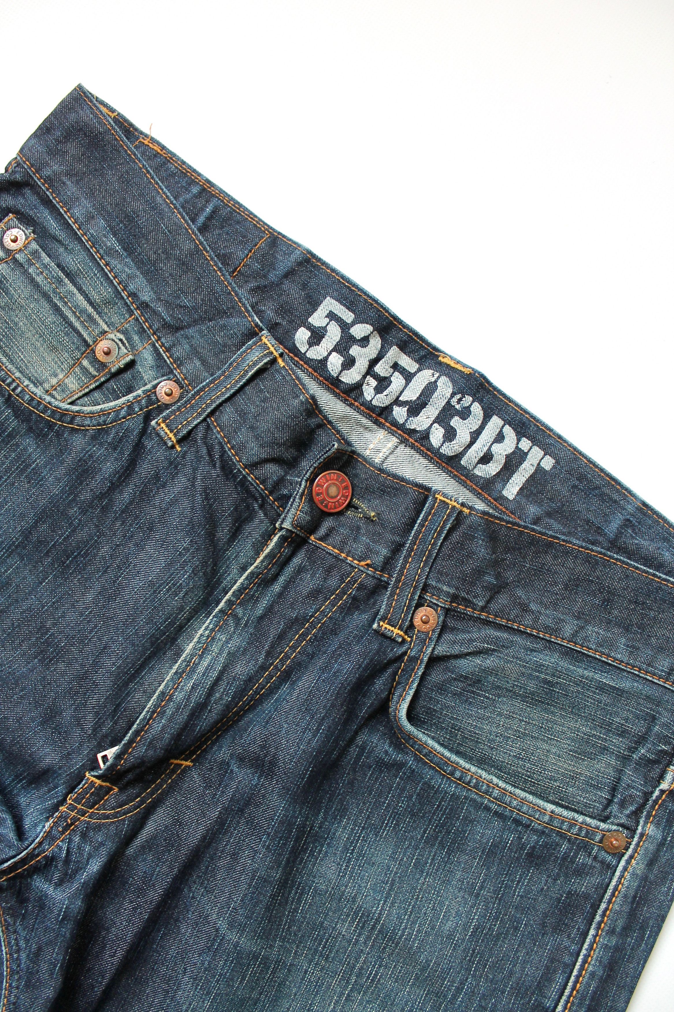 Edwin EDWIN BT503 Japan Denim Distressed Pants W 34 Size US 34 / EU 50 - 4 Thumbnail