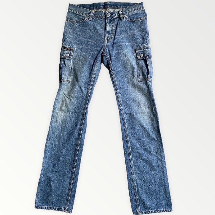 image of Hysteric Glamour Side Cargo Denim Jeans in Blue, Men's (Size 30)