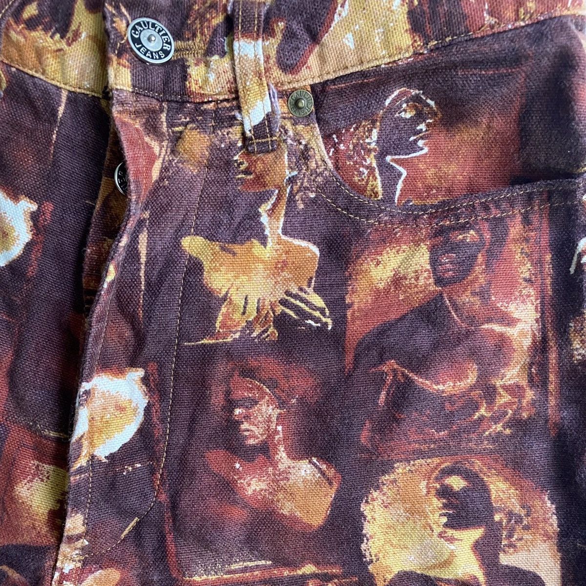 Jean Paul Gaultier Vintage JPG Roman Sculpture Print Pants Size US 26 / EU 42 - 3 Thumbnail