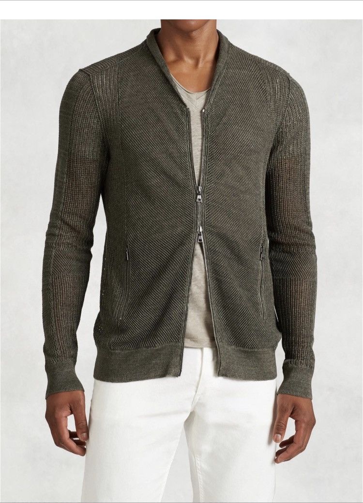 John Varvatos Knit linen cardigan. Large Size US L / EU 52-54 / 3 - 2 Thumbnail
