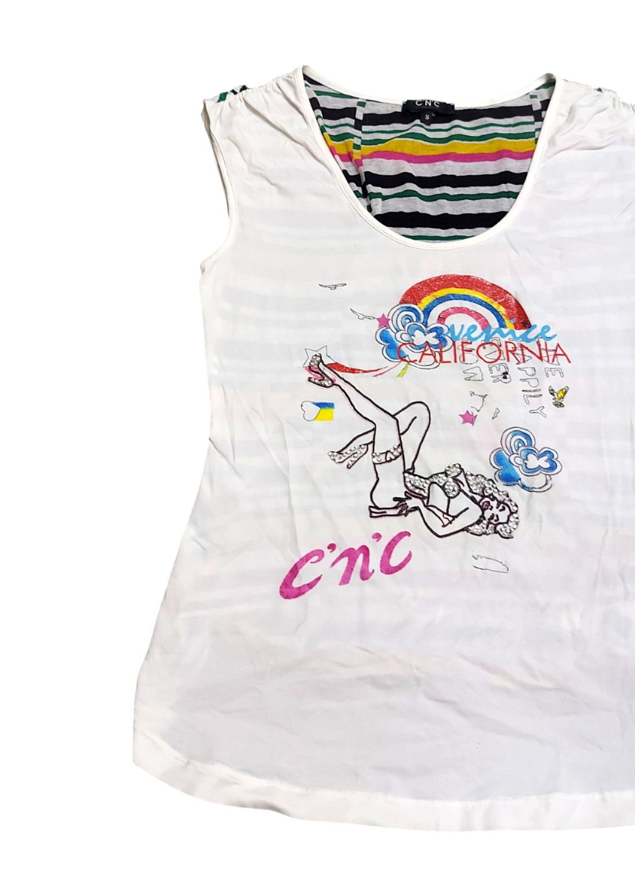 Costume National × Designer RARE! COSTUME NATIONAL "VENICE CALIFORNIA" TANK TOP Size S / US 4 / IT 40 - 4 Thumbnail