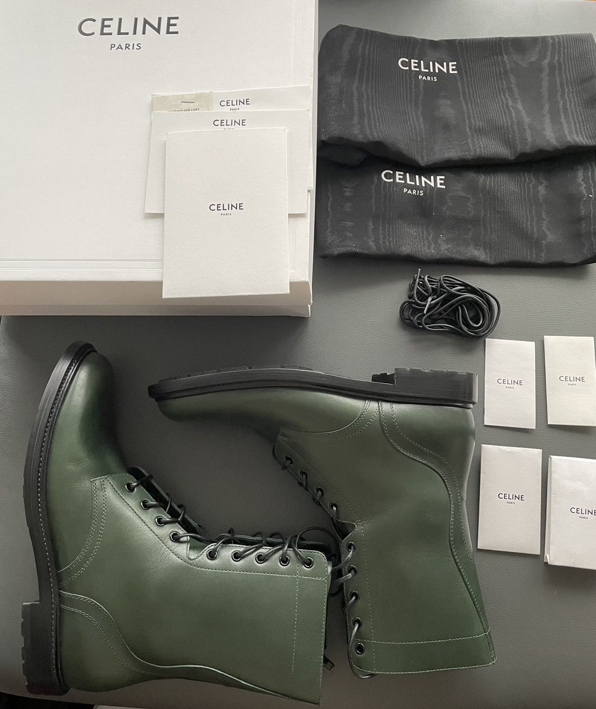 Celine × Hedi Slimane Limited Edition Celine by Hedi Runway Ranger Leather Boots Size US 10.5 / EU 43-44 - 19 Thumbnail