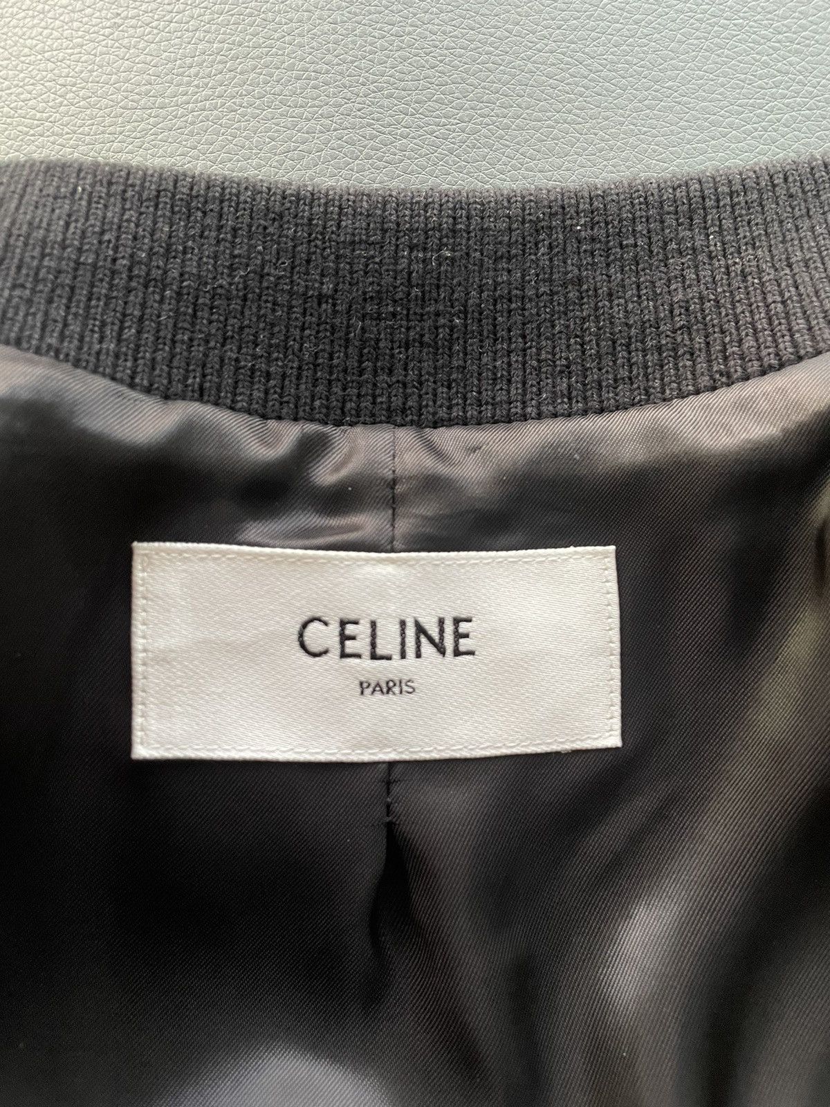 Celine × Hedi Slimane Super Runway Limited Edition Celine Leather Teddy Bomber Size US L / EU 52-54 / 3 - 8 Thumbnail