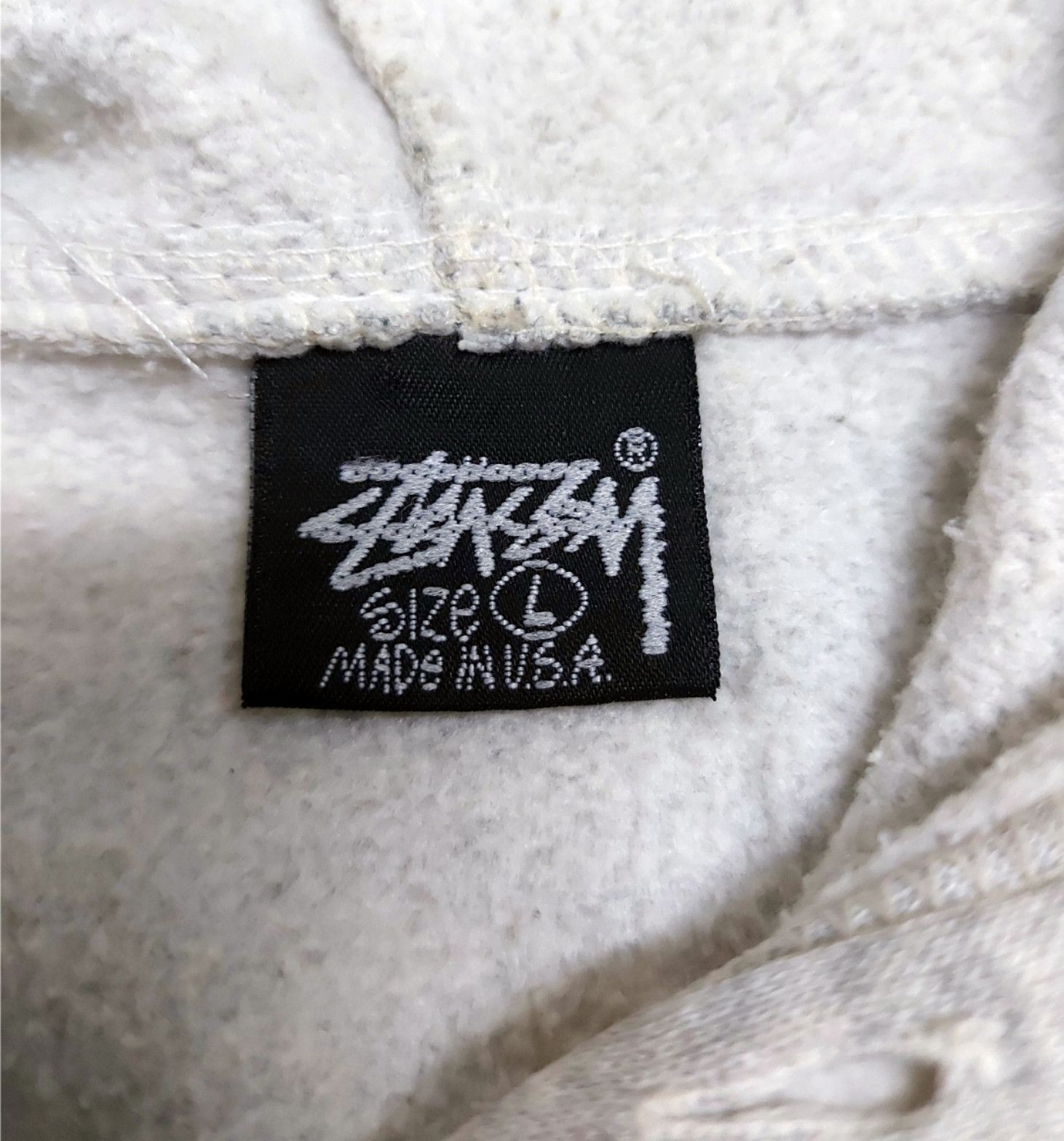 Stussy × Vintage RARE! VTG 90s STUSSY "MADE IN USA" VARSITY HOODIE Size US L / EU 52-54 / 3 - 8 Thumbnail