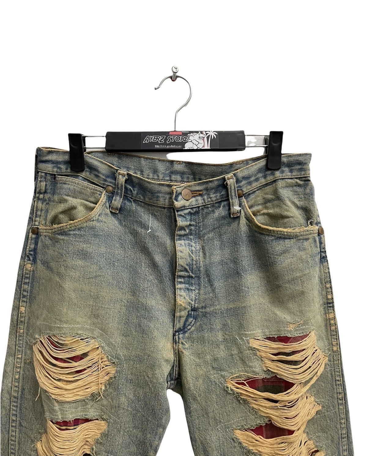 Wrangler Vintage Wrangler Distressed Denim Jeans Size US 32 / EU 48 - 2 Thumbnail