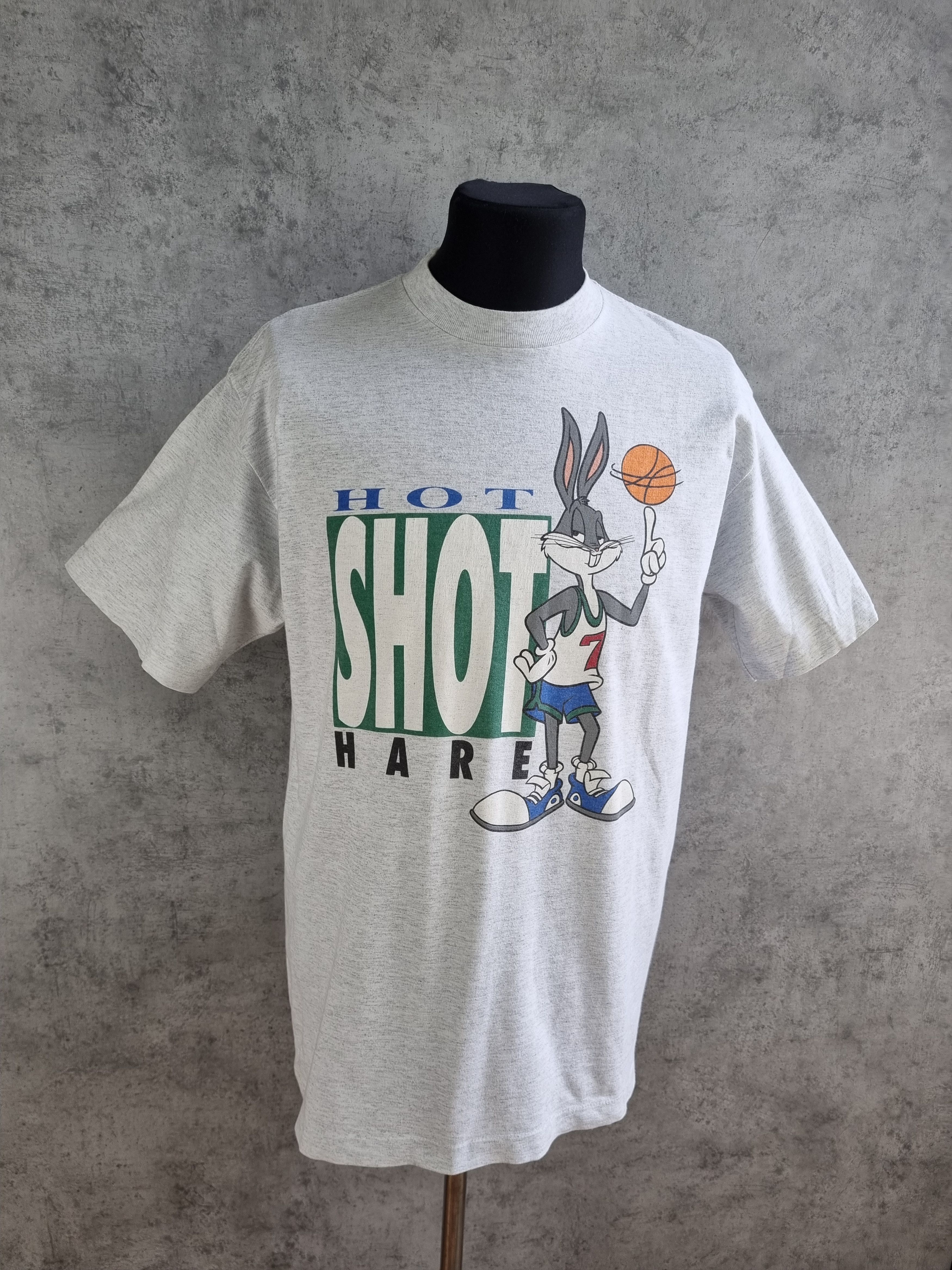 image of Movie x Vintage 1991 Warner Bros Single Stitch Bugs Bunny Vintage Tee in Washed Gray (Size Large)
