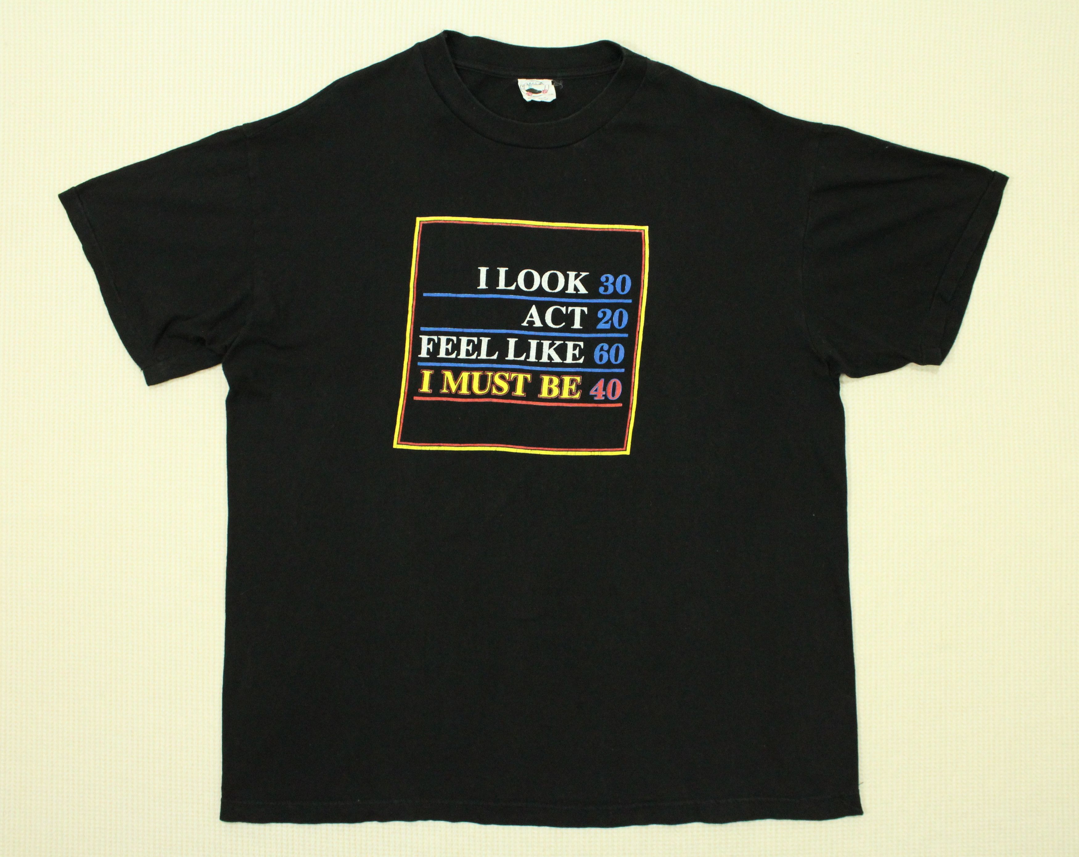 Vintage Vintage 90s FUNNY T Shirt Birthday Size US XL / EU 56 / 4 - 6 Thumbnail