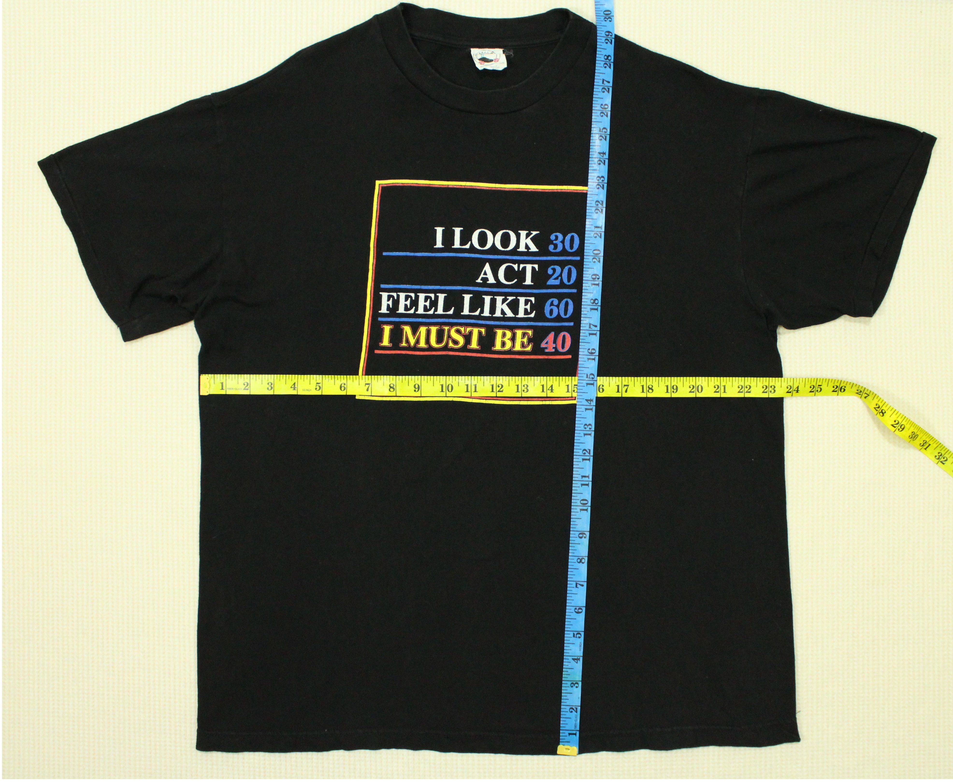 Vintage Vintage 90s FUNNY T Shirt Birthday Size US XL / EU 56 / 4 - 10 Thumbnail