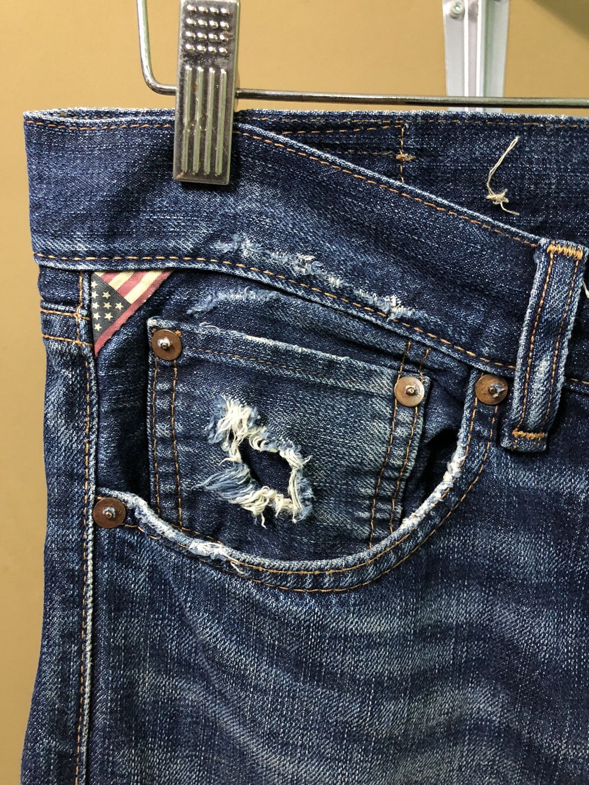Denim & Supply Ralph Lauren Vtg Denim & Supply Ralph Lauren Distressed Denim Jeans Size US 32 / EU 48 - 4 Thumbnail