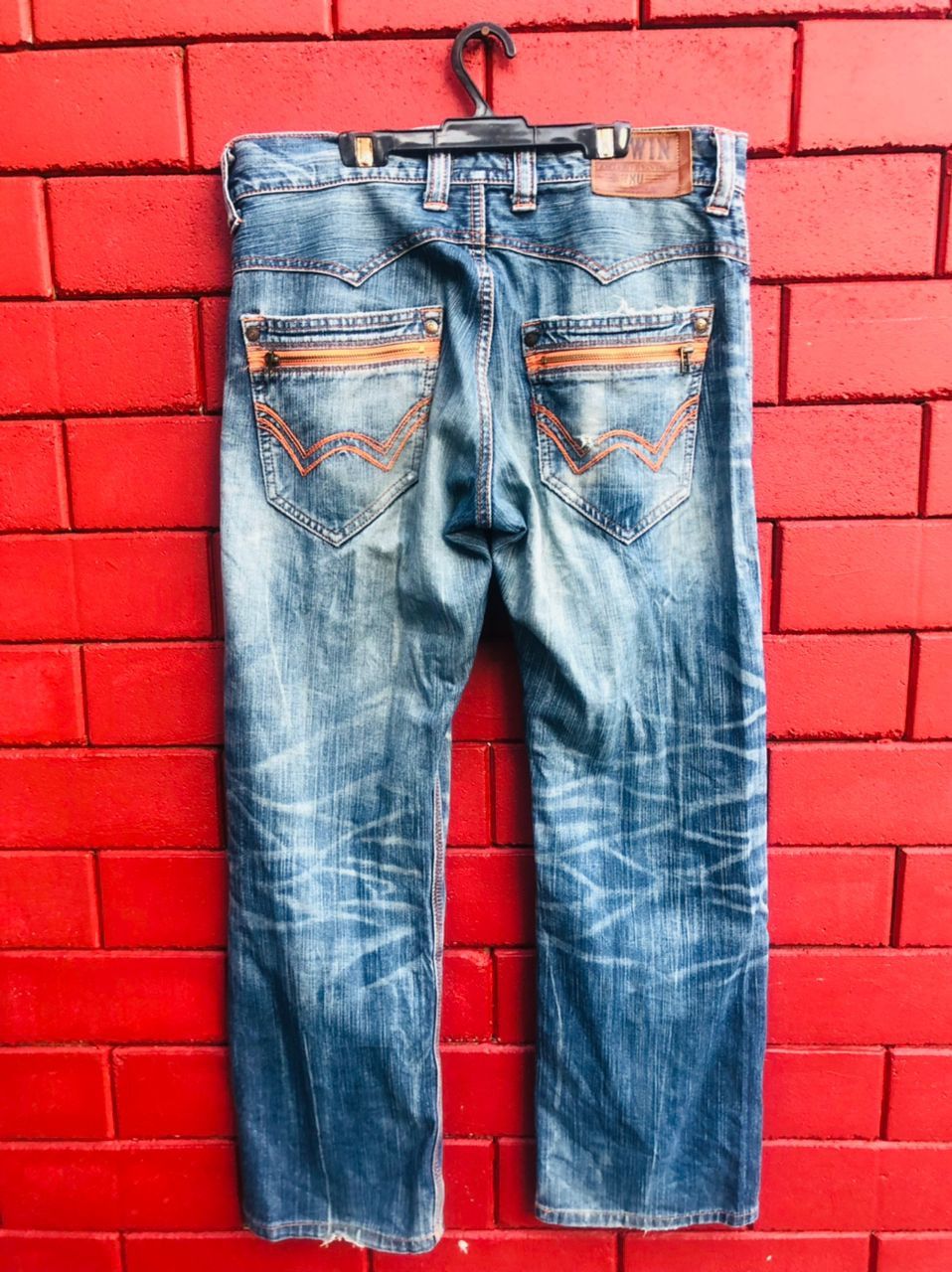 Japanese Brand × Vintage Vintage Edwin Distressed Japanese Designer Fashion Style Size US 34 / EU 50 - 2 Thumbnail