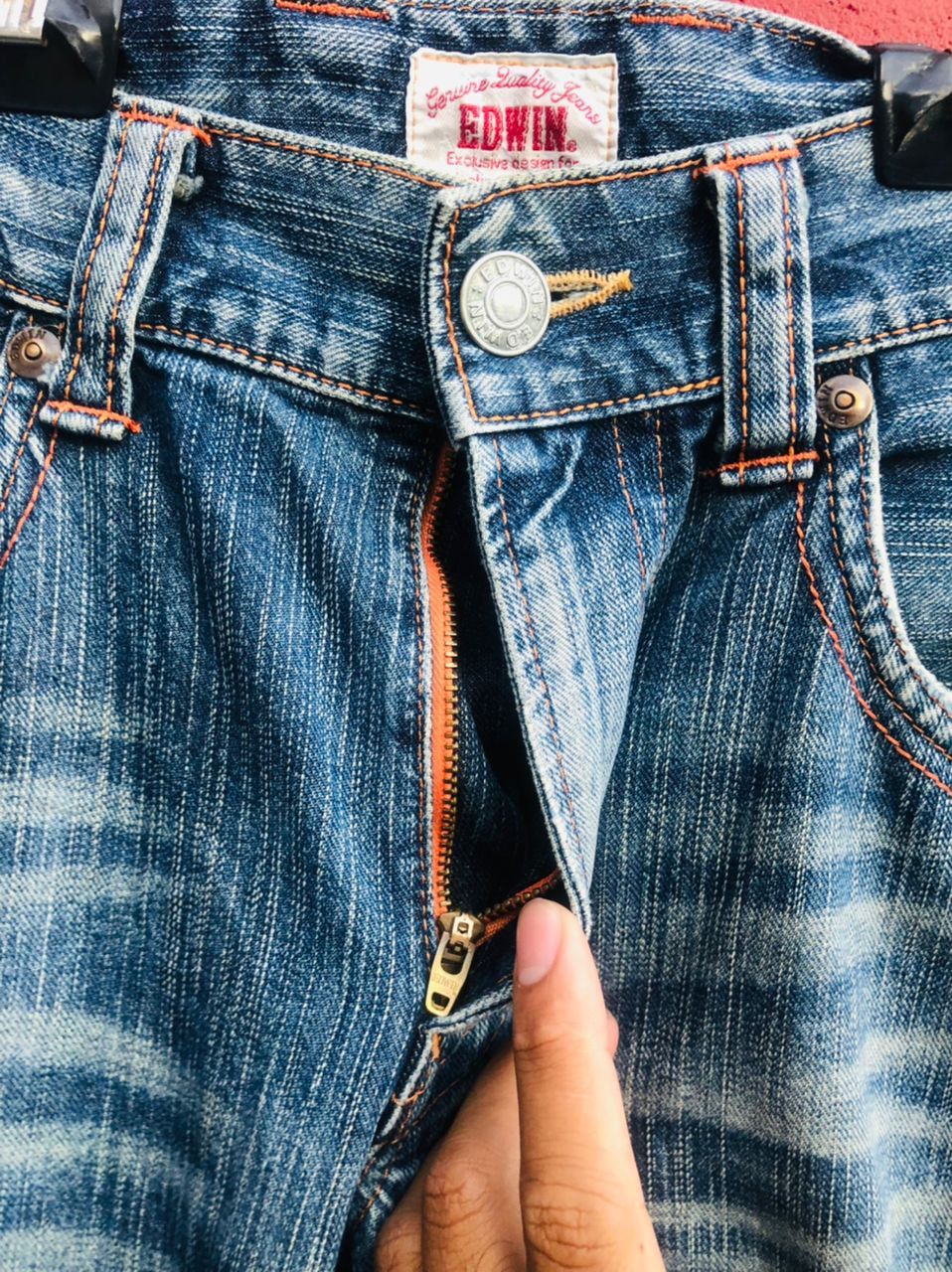 Japanese Brand × Vintage Vintage Edwin Distressed Japanese Designer Fashion Style Size US 34 / EU 50 - 8 Thumbnail