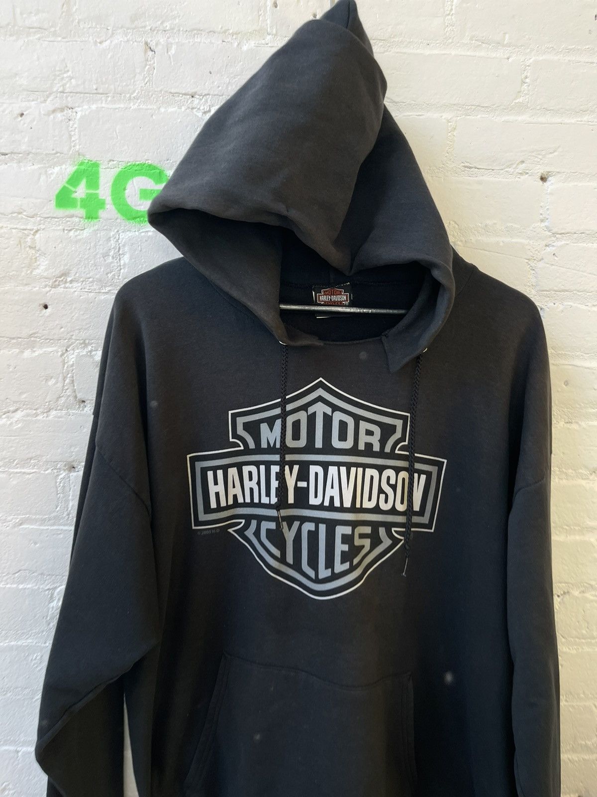 Harley Davidson × Vintage Vintage OG Harley Davidson BLACK LOGO HOODIE XL GRAIL Size US XL / EU 56 / 4 - 2 Thumbnail