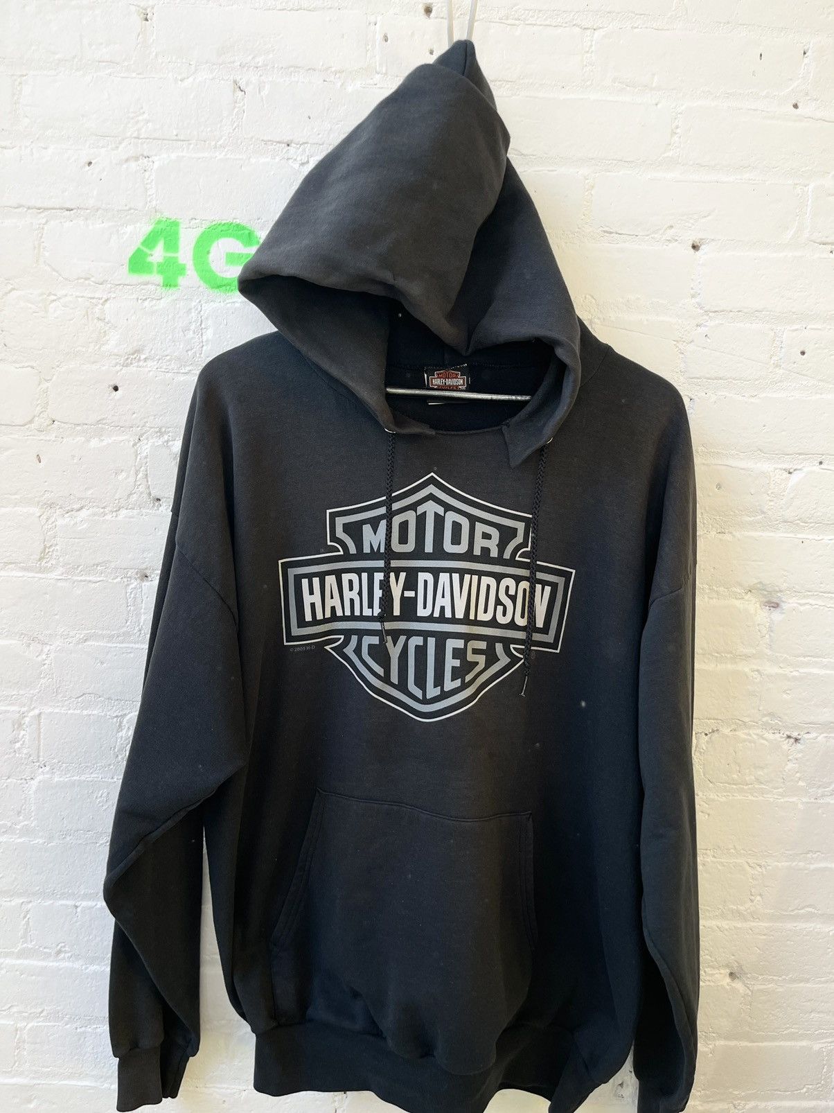 Harley Davidson × Vintage Vintage OG Harley Davidson BLACK LOGO HOODIE XL GRAIL Size US XL / EU 56 / 4 - 1 Thumbnail