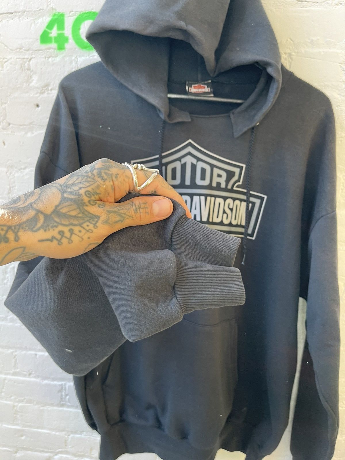 Harley Davidson × Vintage Vintage OG Harley Davidson BLACK LOGO HOODIE XL GRAIL Size US XL / EU 56 / 4 - 8 Thumbnail