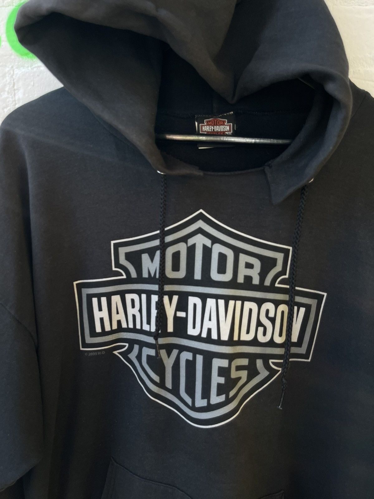 Harley Davidson × Vintage Vintage OG Harley Davidson BLACK LOGO HOODIE XL GRAIL Size US XL / EU 56 / 4 - 3 Thumbnail