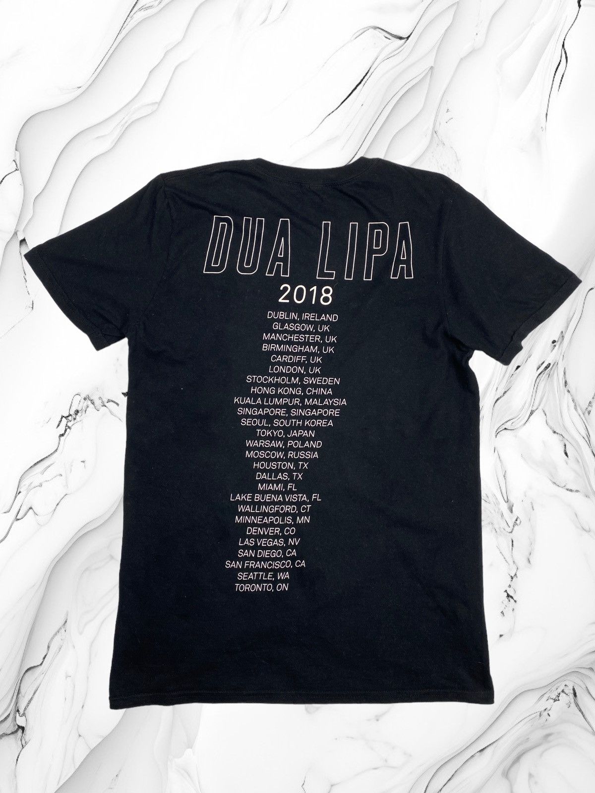 Band Tees Dua Lipa 2018 Tour Tee Shirt Size S Size US S / EU 44-46 / 1 - 7 Thumbnail