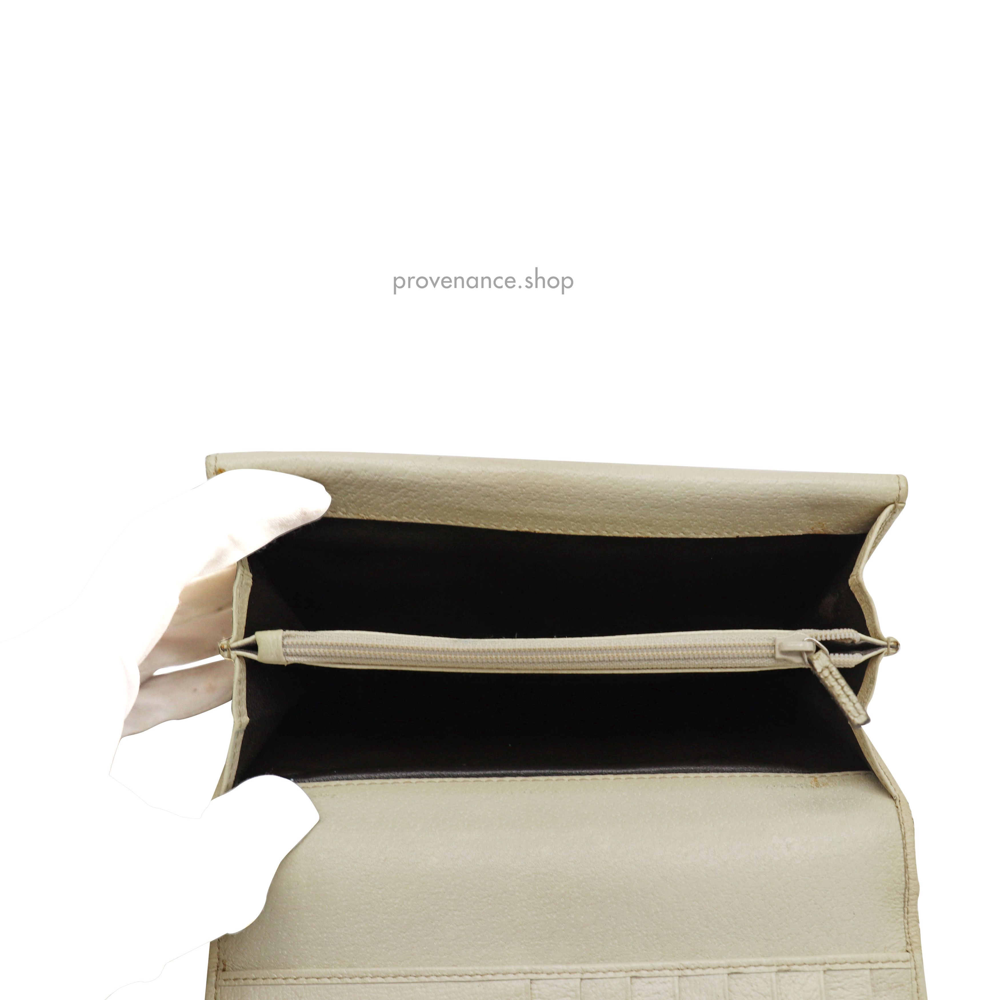 Gucci 🔴 GG Canvas Long Wallet - Brown/White Size ONE SIZE - 9 Thumbnail