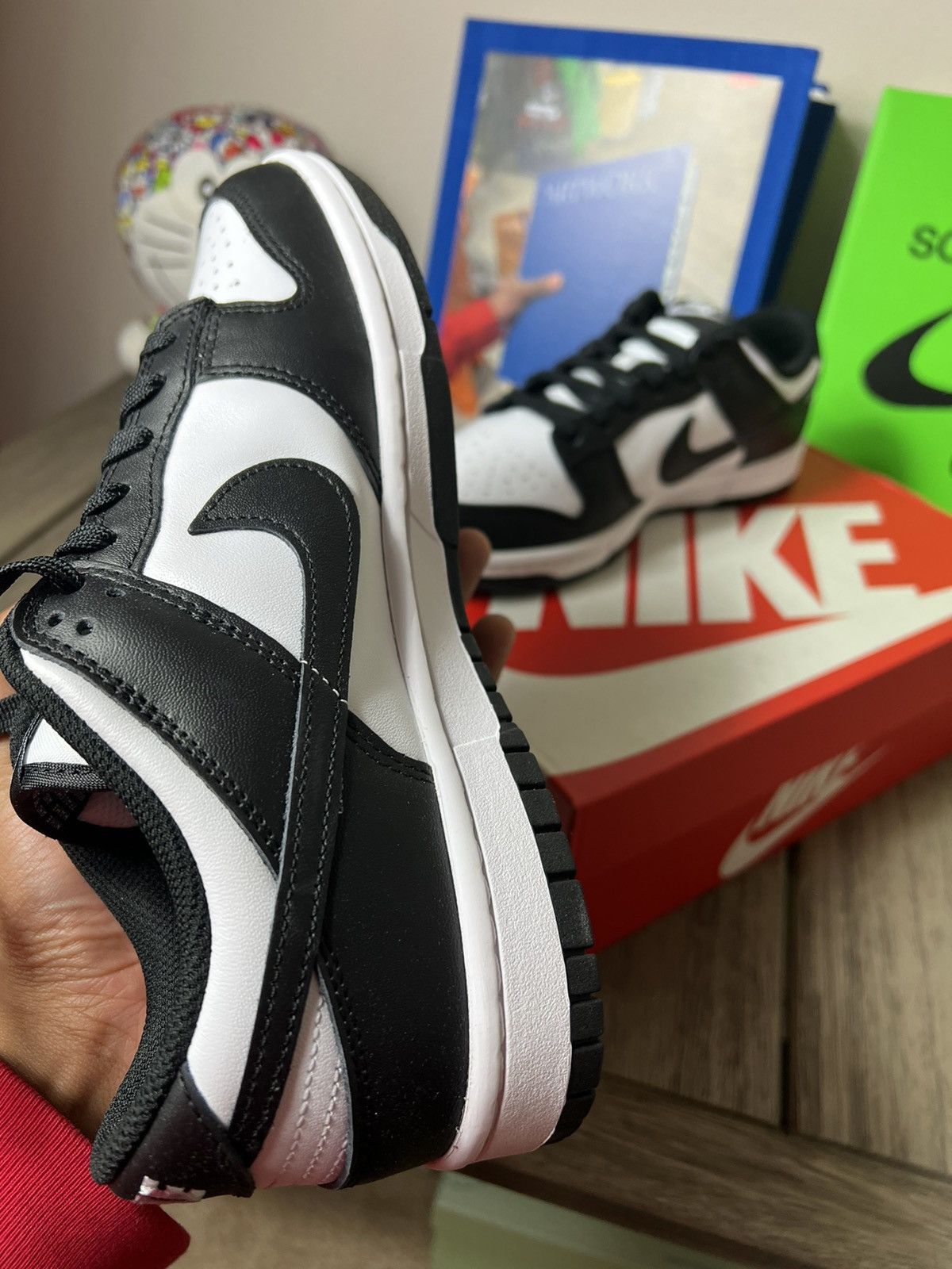 Nike Nike Dunk Low Retro Black White Womens Size US 9.5 / IT 39.5 - 4 Thumbnail