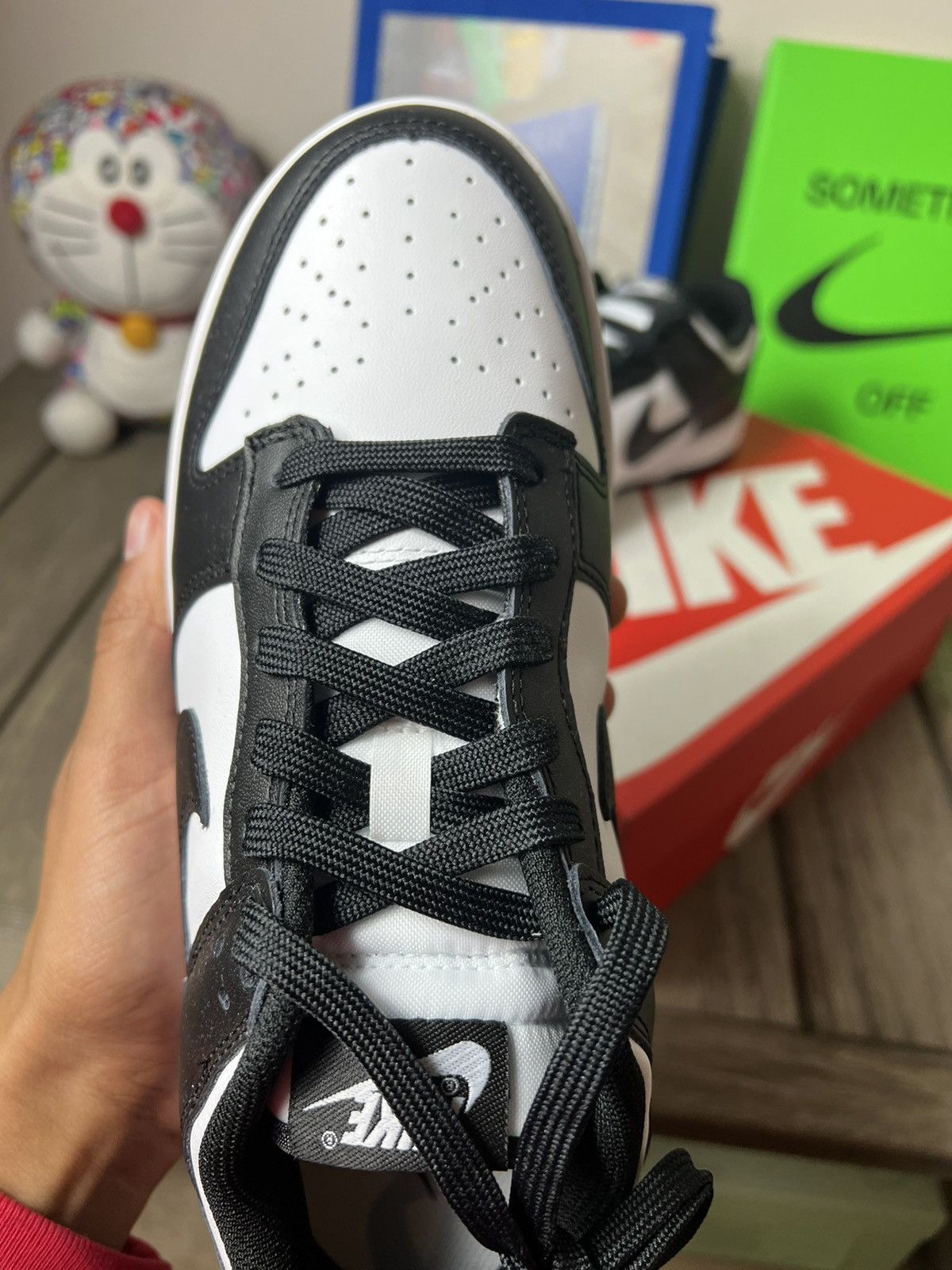 Nike Nike Dunk Low Retro Black White Womens Size US 9.5 / IT 39.5 - 3 Thumbnail