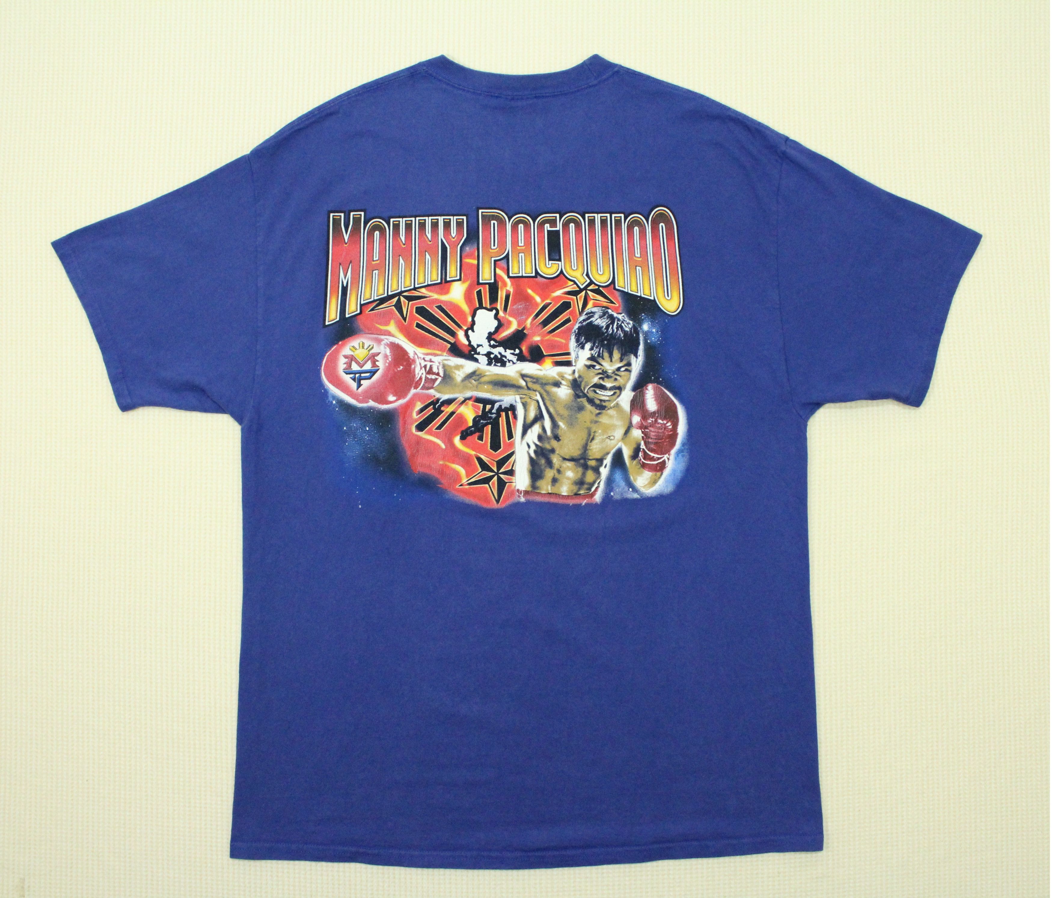 Vintage Vintage MANNY PACQUIAO T Shirt Boxer Mike Tyson Size US XL / EU 56 / 4 - 4 Thumbnail
