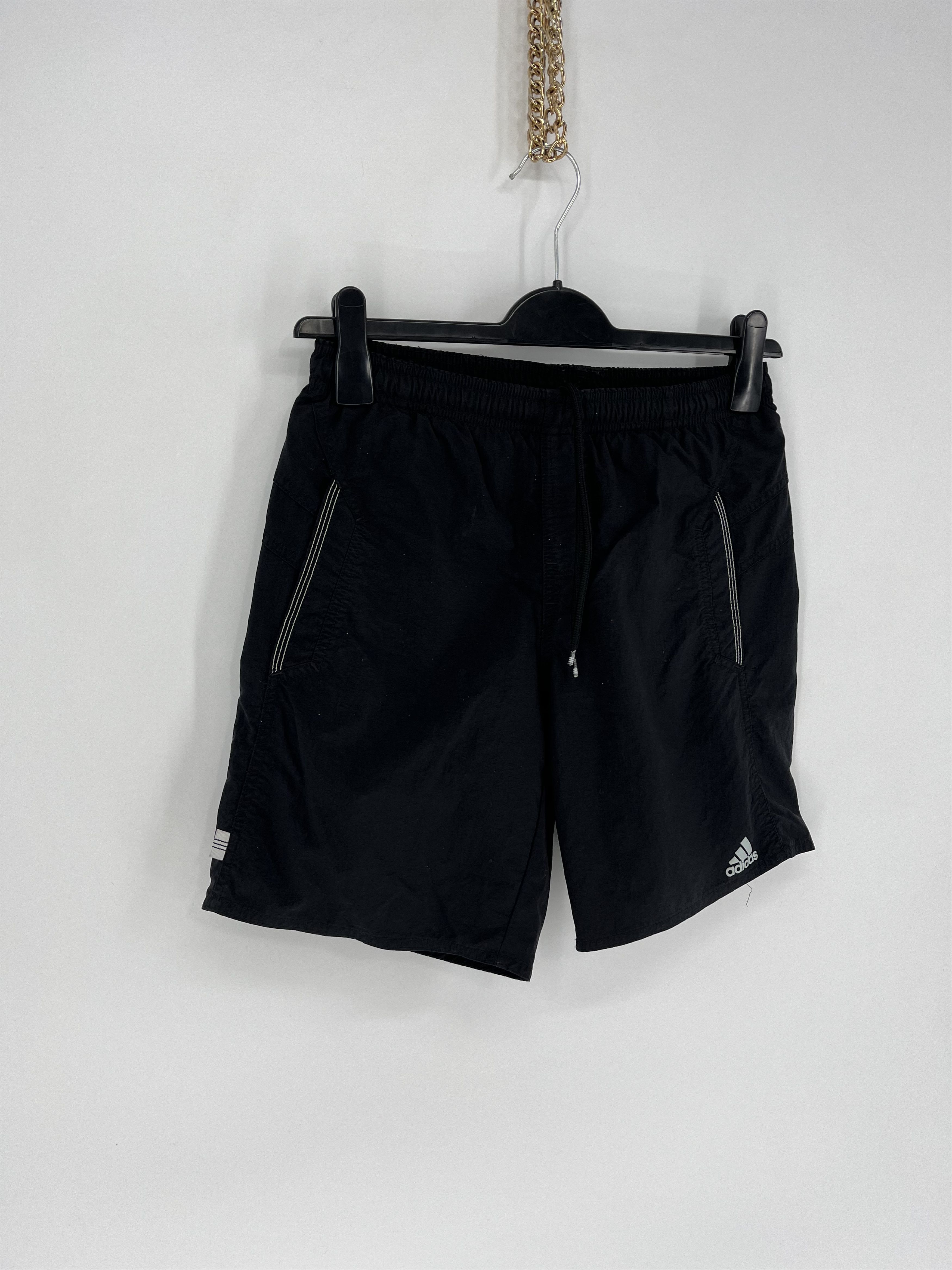 Adidas × Vintage Vintage Y2K Drill Adidas Stripes Logo Shorts Streetwear 90s Size US 30 / EU 46 - 2 Thumbnail