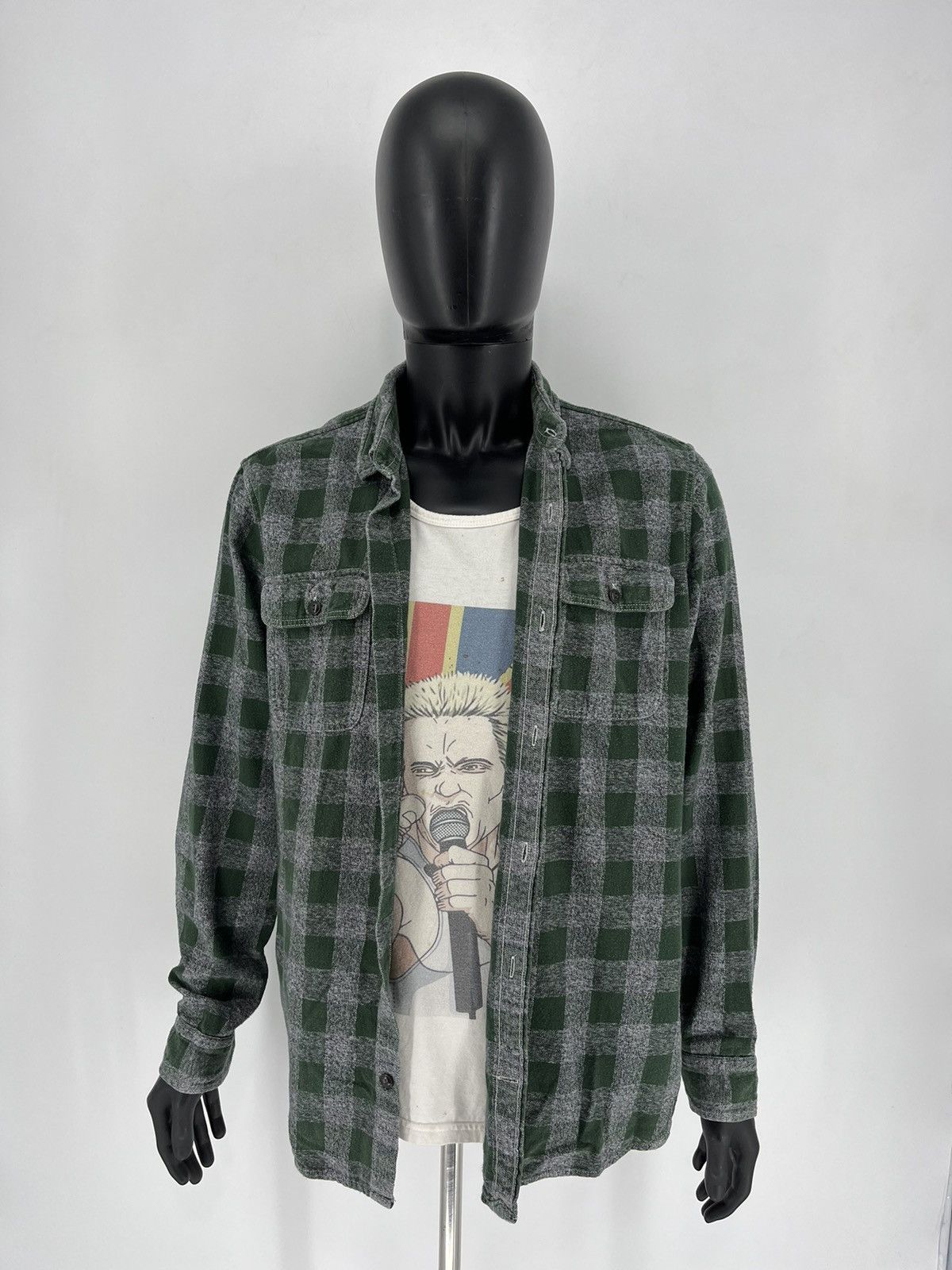 Flannel × Gap Vintage Y2K GAP Flannel Shirt Travis Scott Style Size US L / EU 52-54 / 3 - 2 Thumbnail