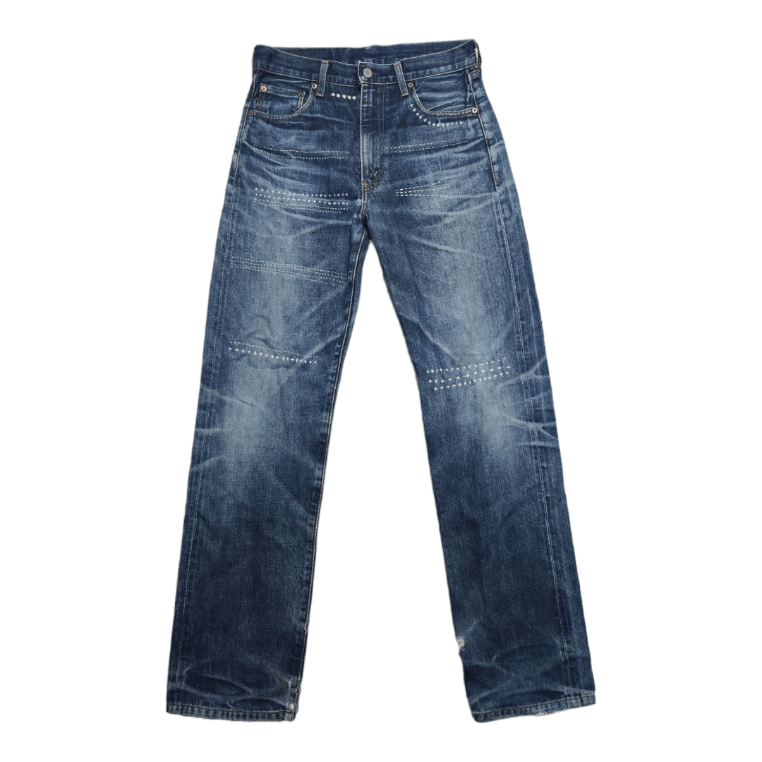 Custom Vintage Levis Lot 502 Distressed Selvedge Jeans