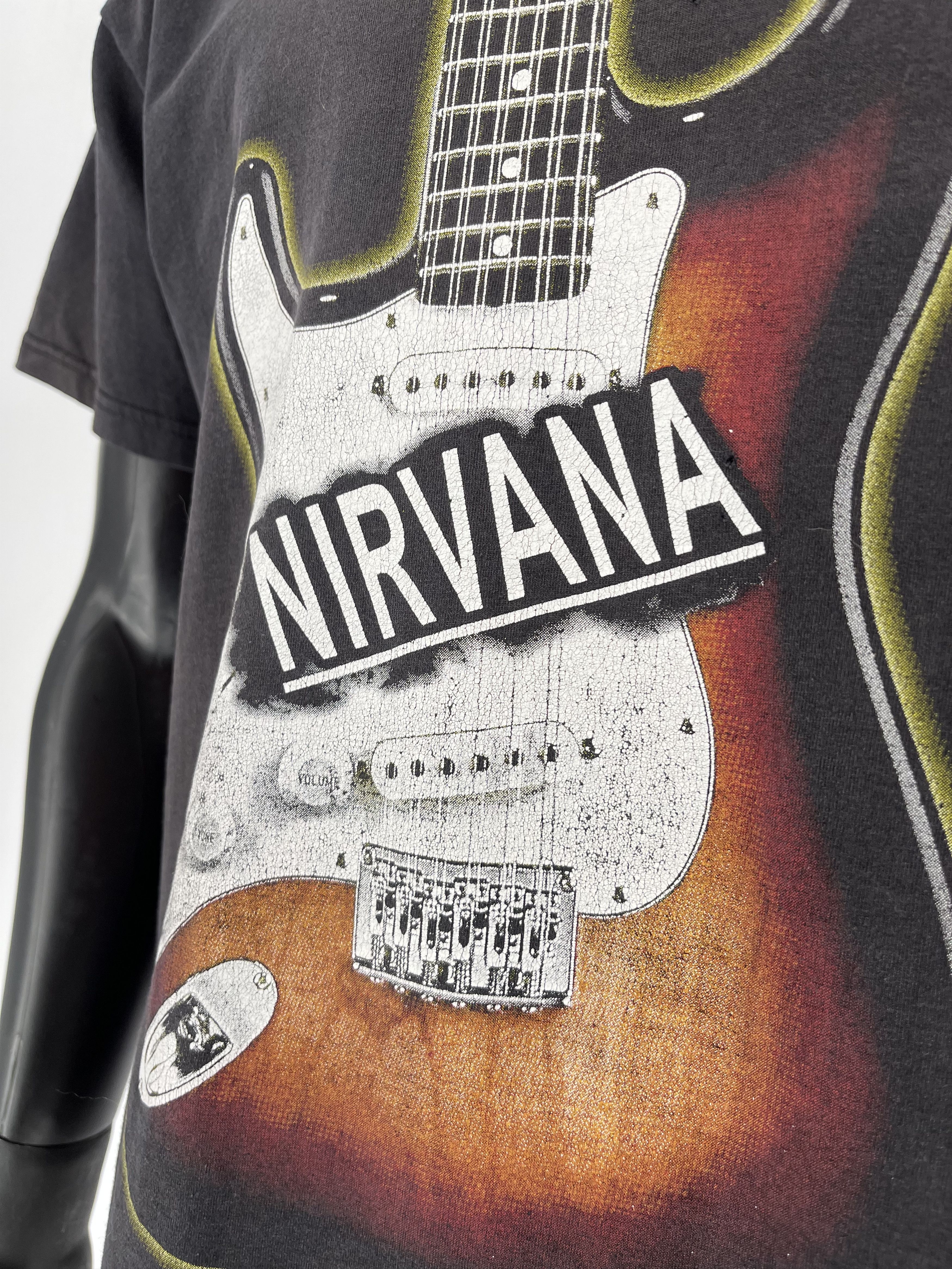 Nirvana × Vintage Vintage 90s NIRVANA KURT COBAIN Tee Shirt Travis Style Size US L / EU 52-54 / 3 - 5 Thumbnail