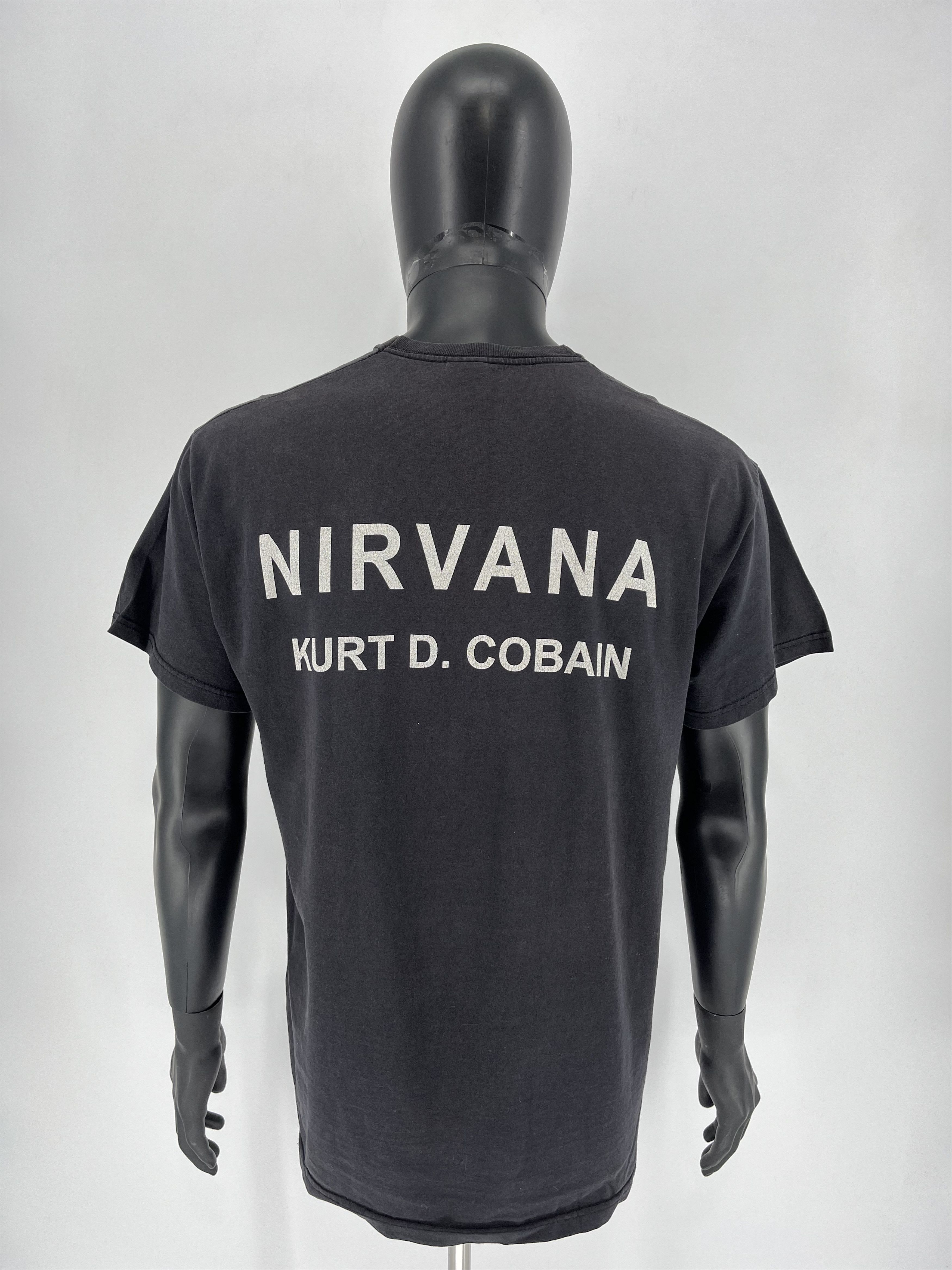 Nirvana × Vintage Vintage 90s NIRVANA KURT COBAIN Tee Shirt Travis Style Size US L / EU 52-54 / 3 - 9 Thumbnail