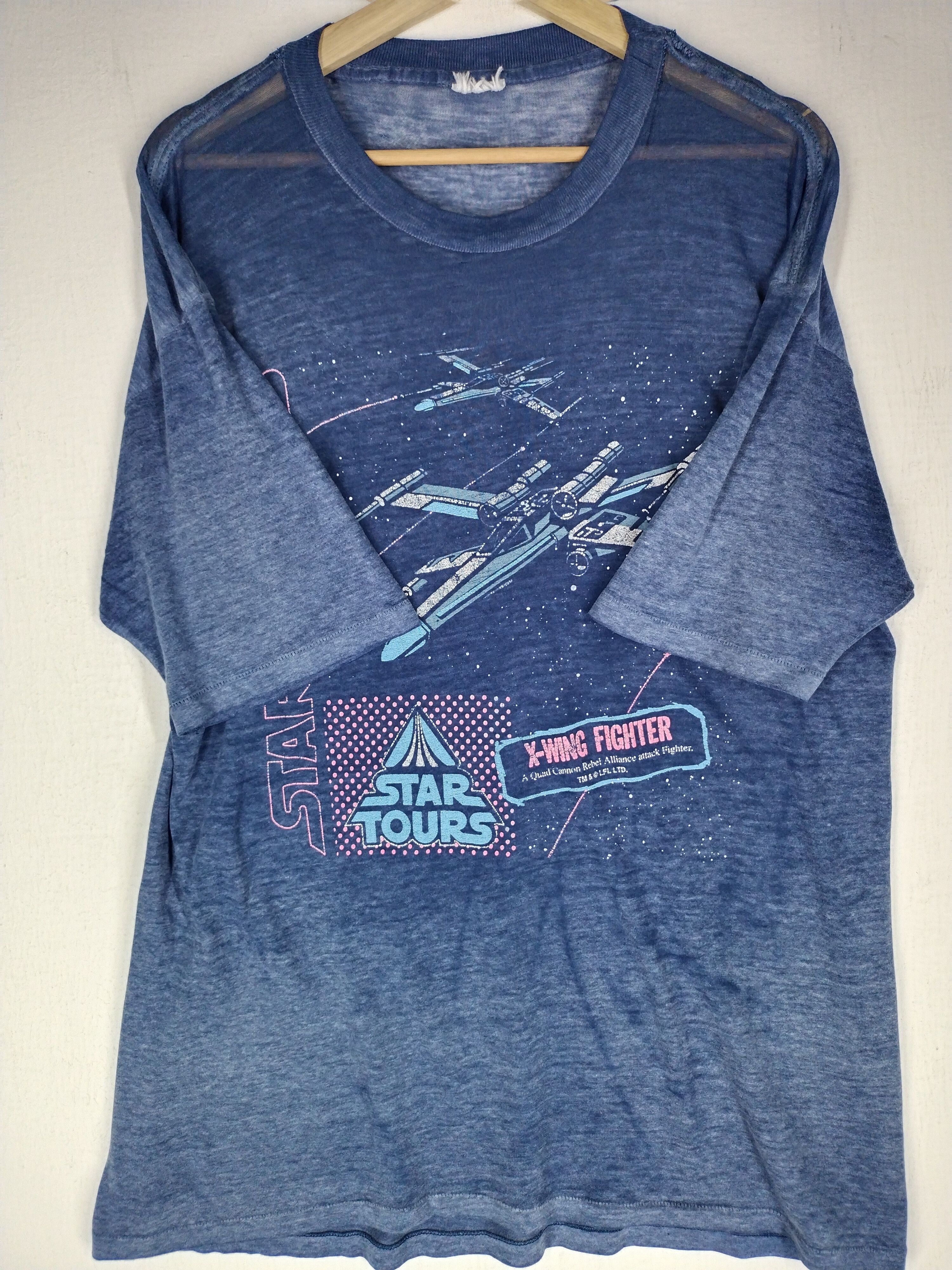 Star Wars × Vintage 🔥VINTAGE STAR TOUR METARIAL RAYON TEE Size US M / EU 48-50 / 2 - 8 Thumbnail