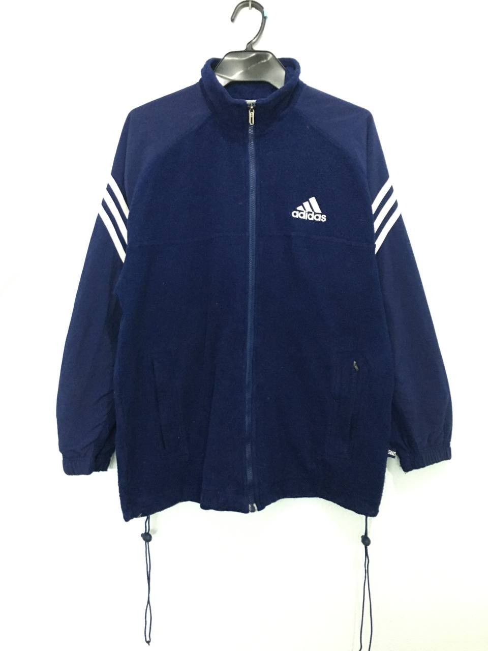 Adidas × Vintage Vintage Adidas Sweater Zipper Jacket Size US L / EU 52-54 / 3 - 1 Thumbnail