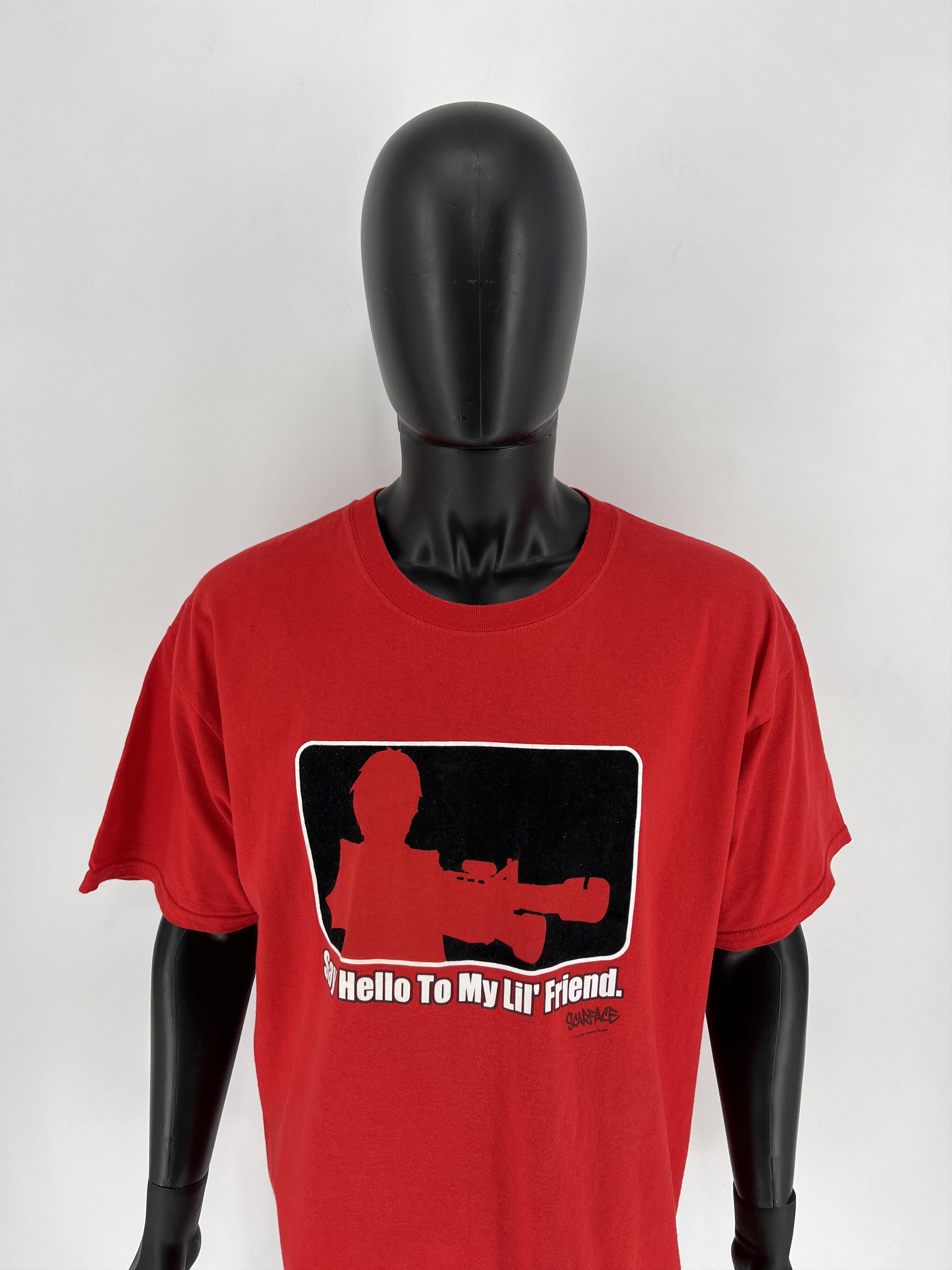 Band Tees × Vintage Vintage 90s Scarface Say Hello To My Lil’ Friend Streetwear Size US XL / EU 56 / 4 - 5 Thumbnail